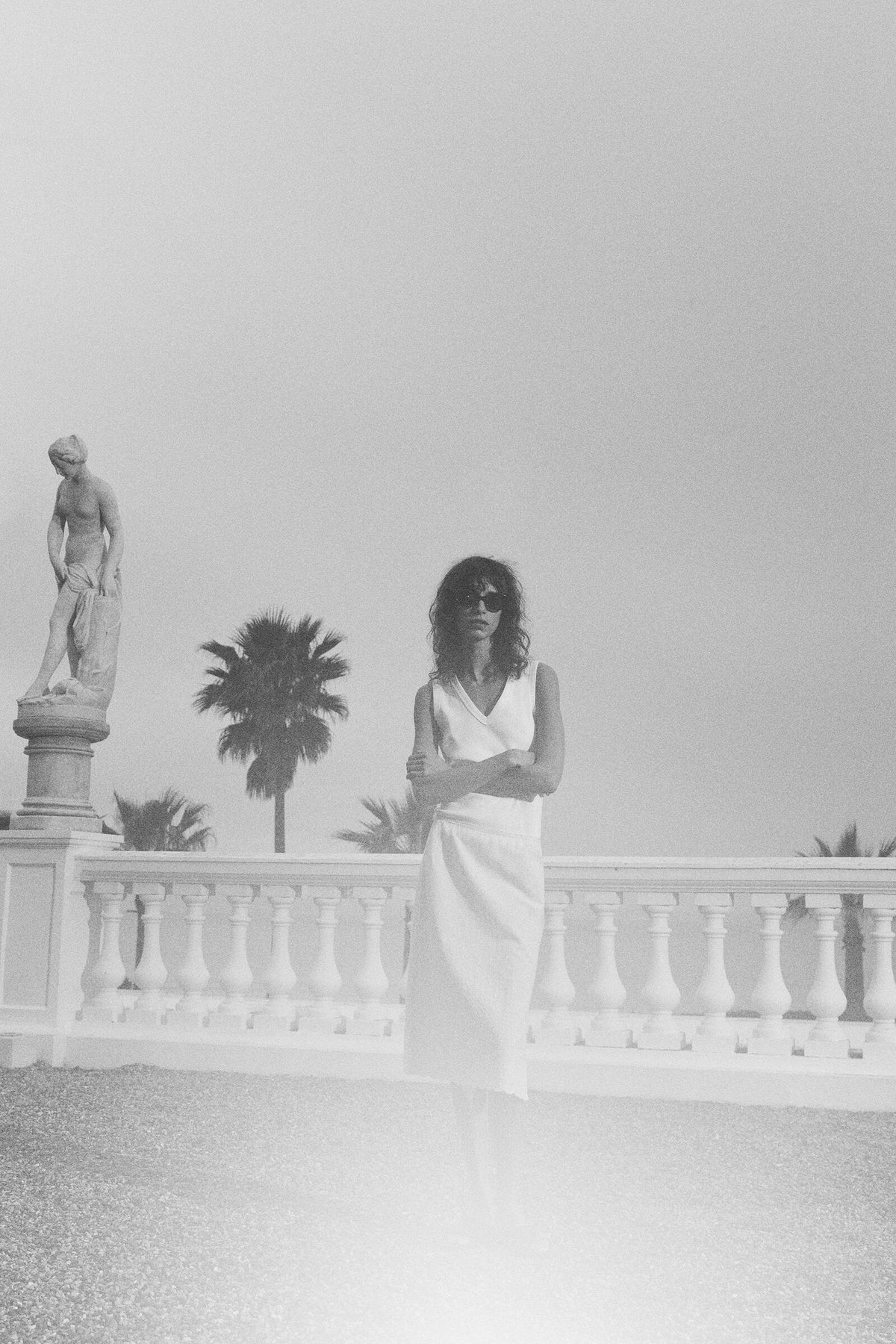 FALDA DE LINO DE ALGODÓN - BLANCO | Lookbook
