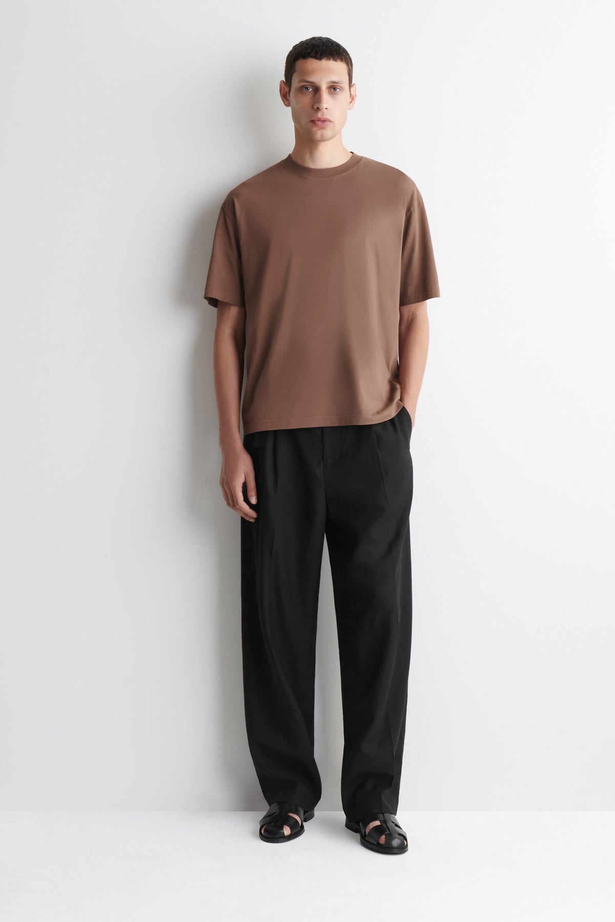 CAMISETA DE ALGODÓN RELAJADA Y LIGERA - MARRÓN CLARO