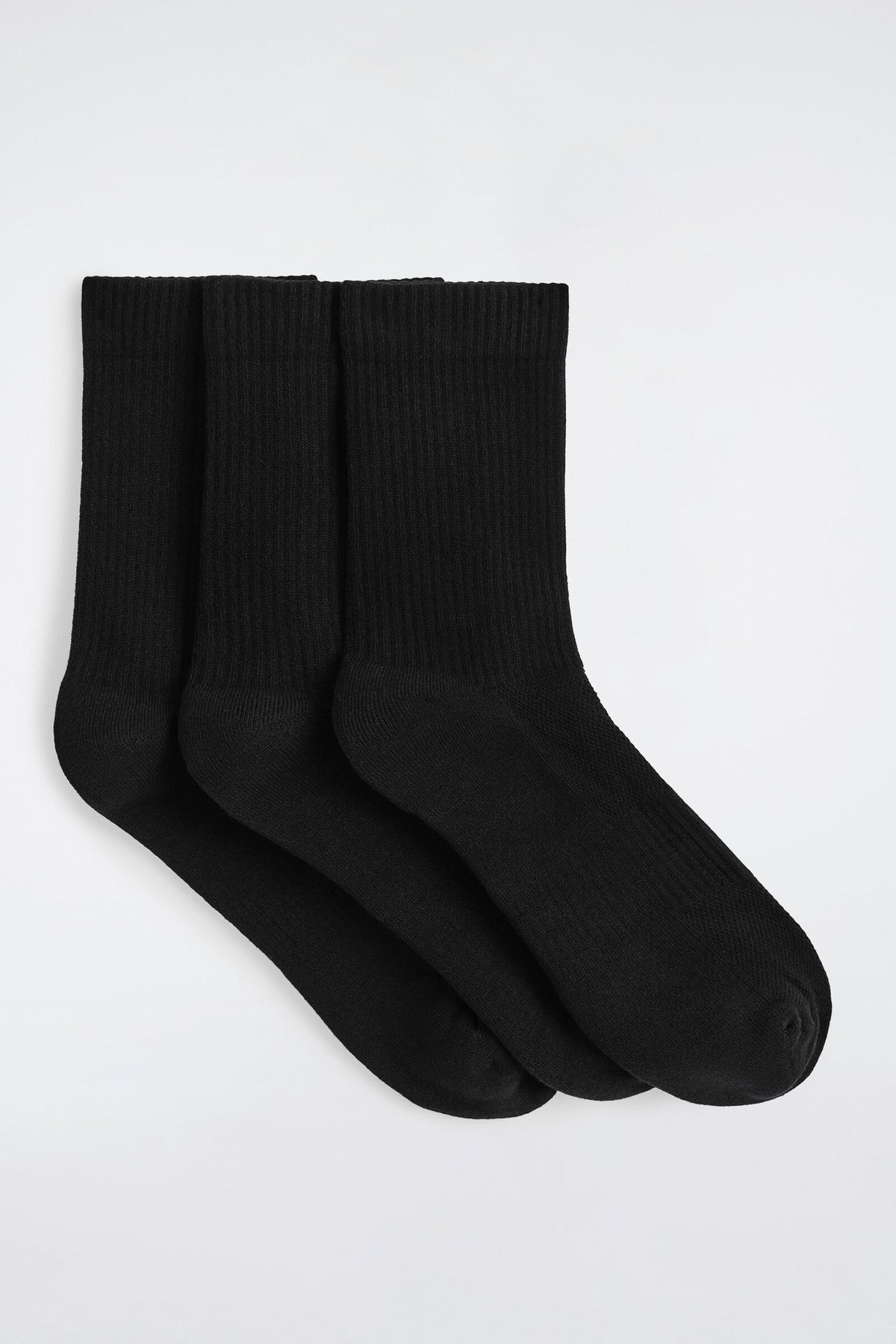 3-PACK DE CALCETINES DEPORTIVOS ACANALADOS - NEGRO - StillMedia/DescriptiveStillLife