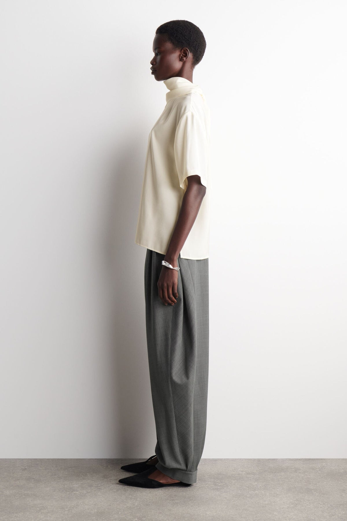 TOP CONDETALLE DE BUFANDA - MARFIL - StillMedia/Lookbook