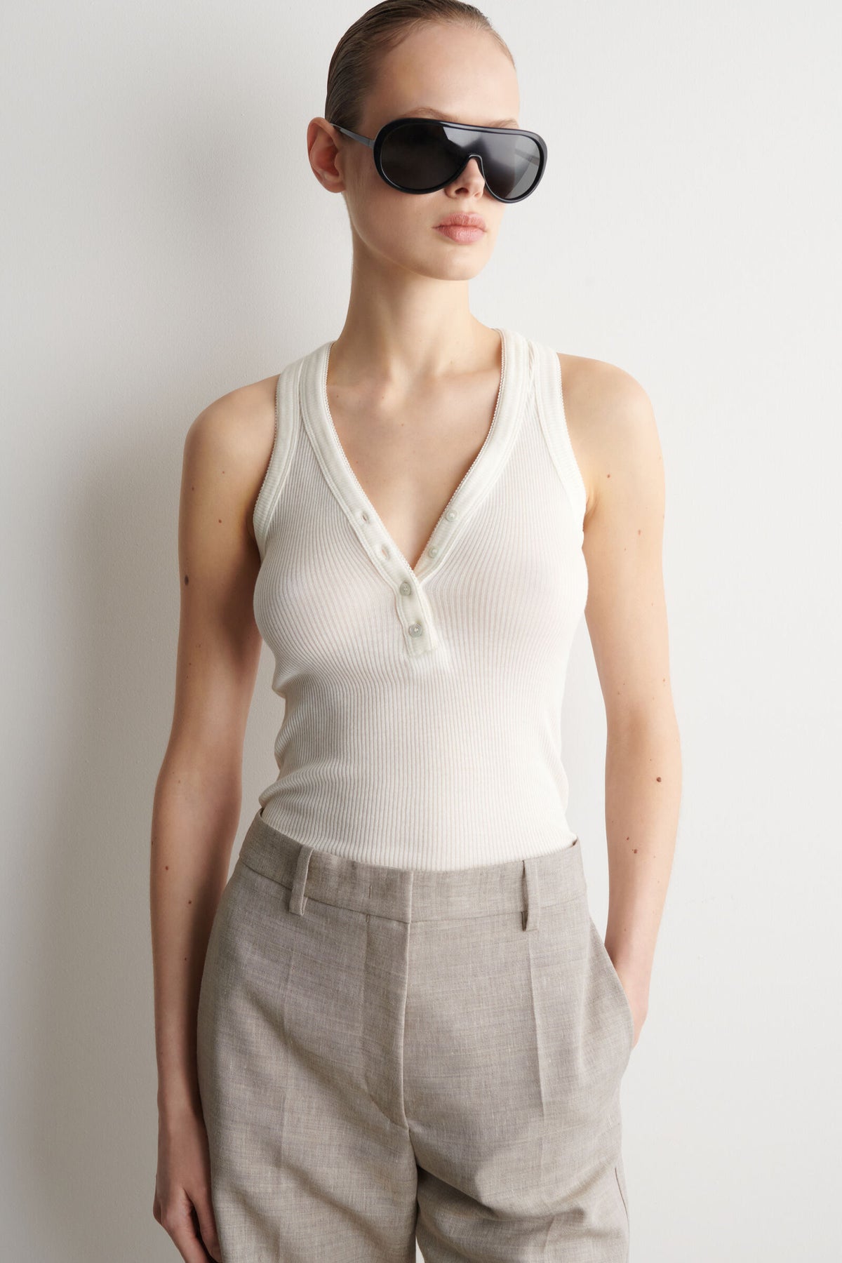 SHORTS DE LINO - BEIGE JASPEADO - StillMedia/Lookbook