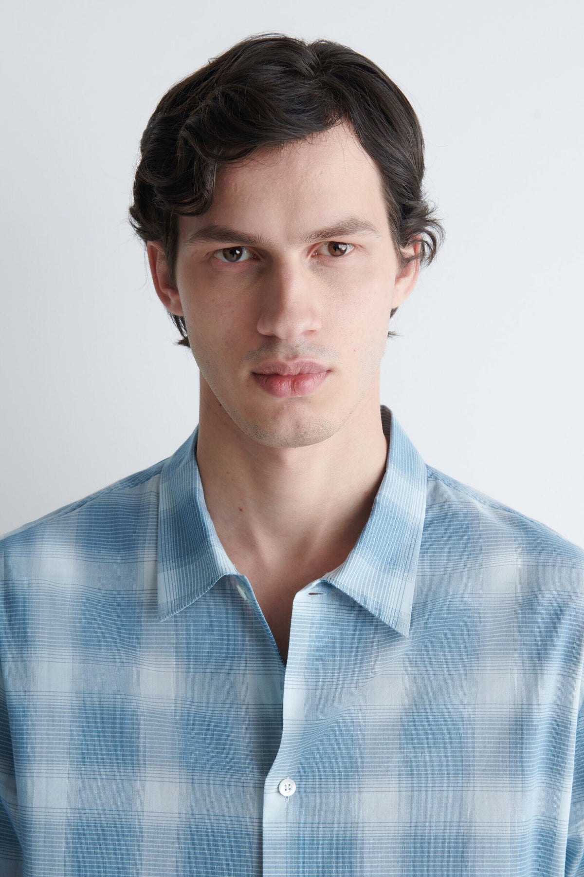 CAMISA DE ALGODÓN A CUADROS - AZUL / CUADROS - StillMedia/Lookbook