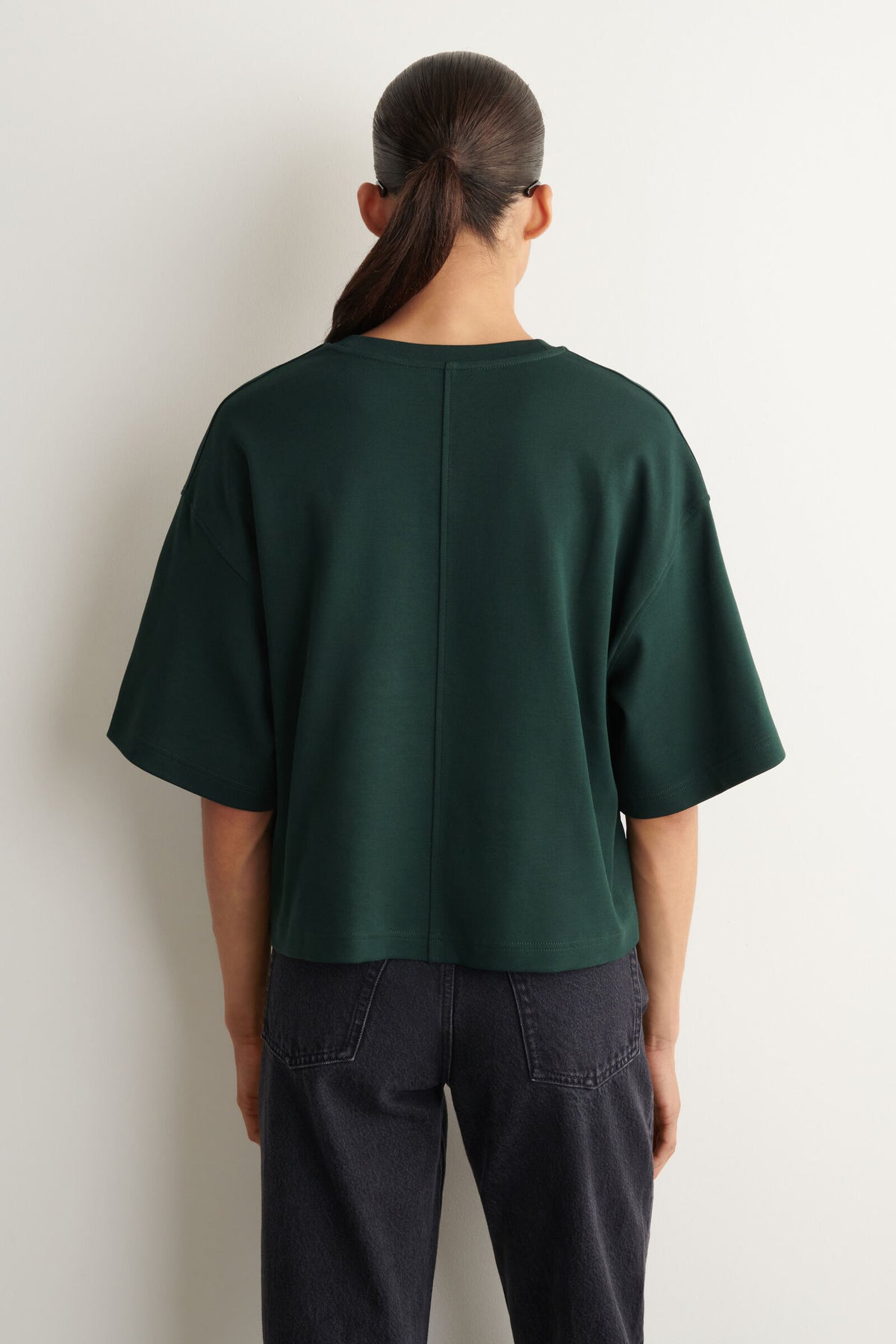 CAMISETA OVERSIZE ALGODÓN - VERDE OSCURO