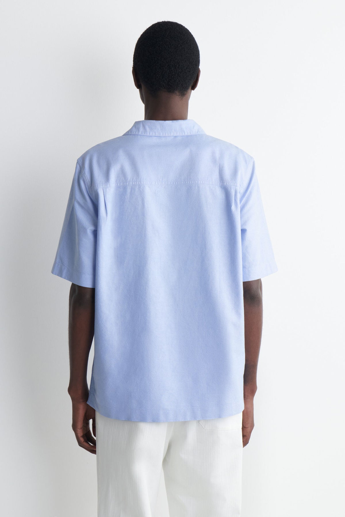 CAMISA DE ALGODÓN OXFORD - AZUL CLARO