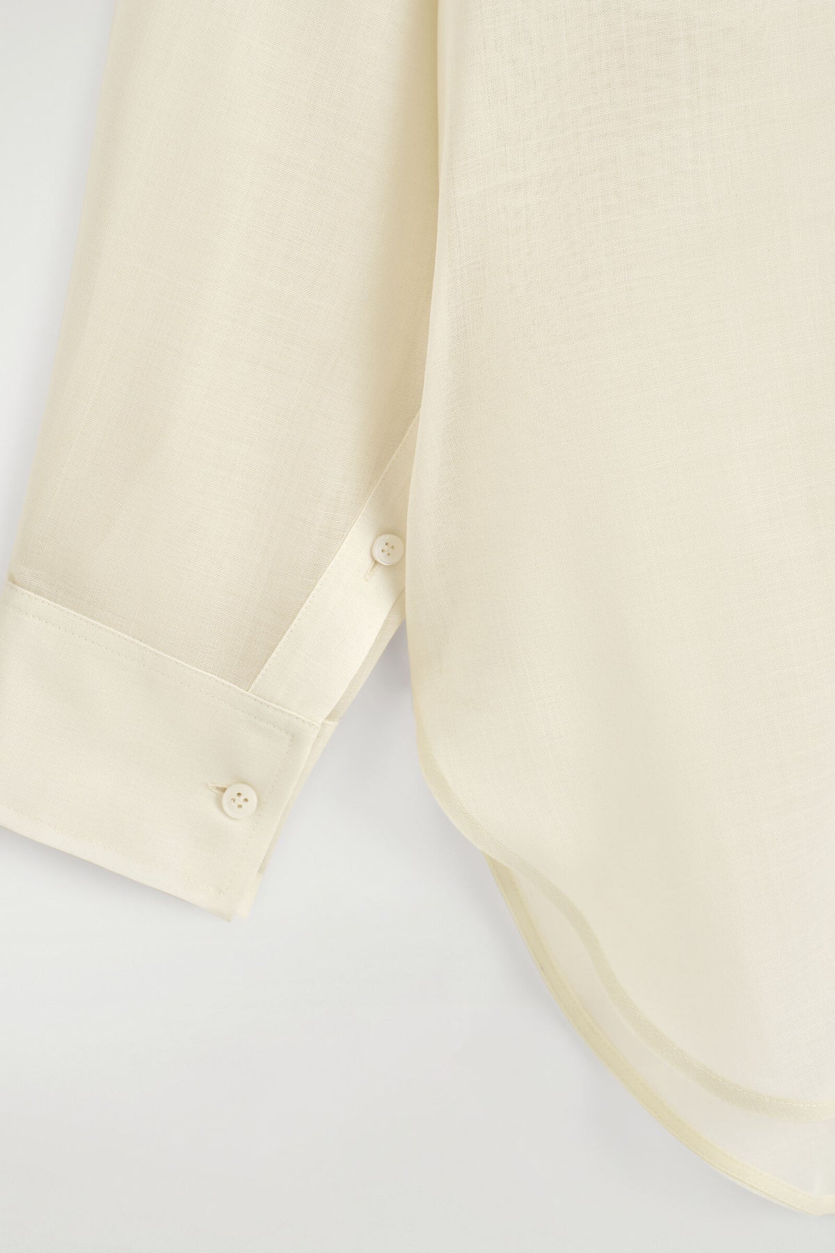 CAMISA FLUIDA DE LANA-VOILE - CREMA | DescriptiveDetail