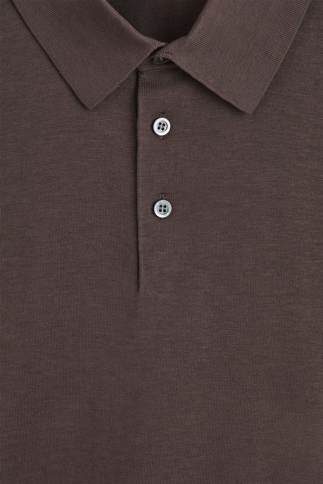 POLO DE SEDA TEJIDO SLIM - MARRÓN | DescriptiveDetail