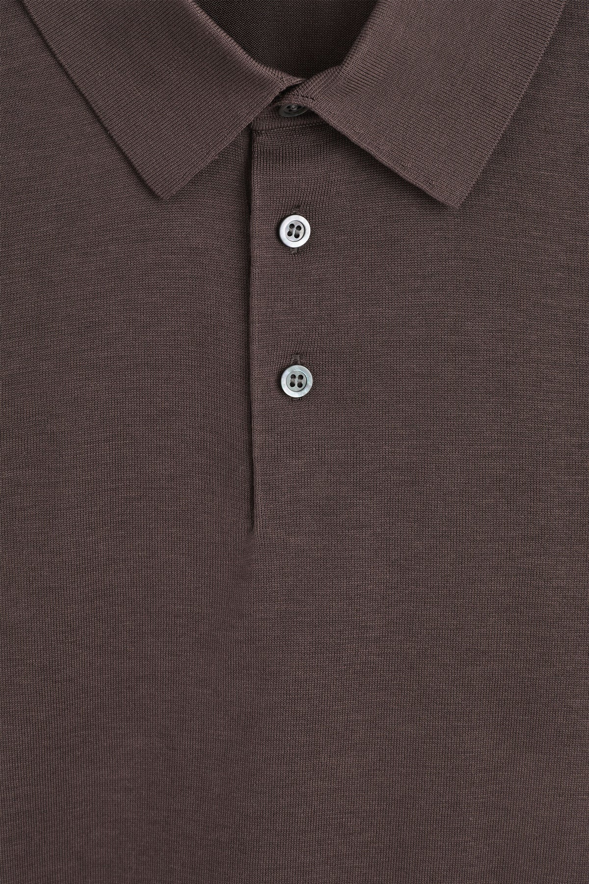 POLO DE SEDA TEJIDO SLIM - MARRÓN | DescriptiveDetail