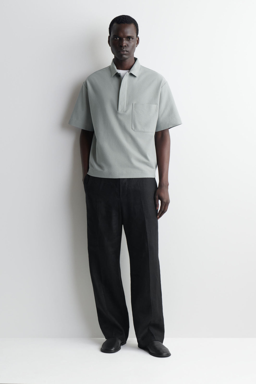 CAMISA DE POLO DE ALGODÓN-PIQUÉ - GRIS