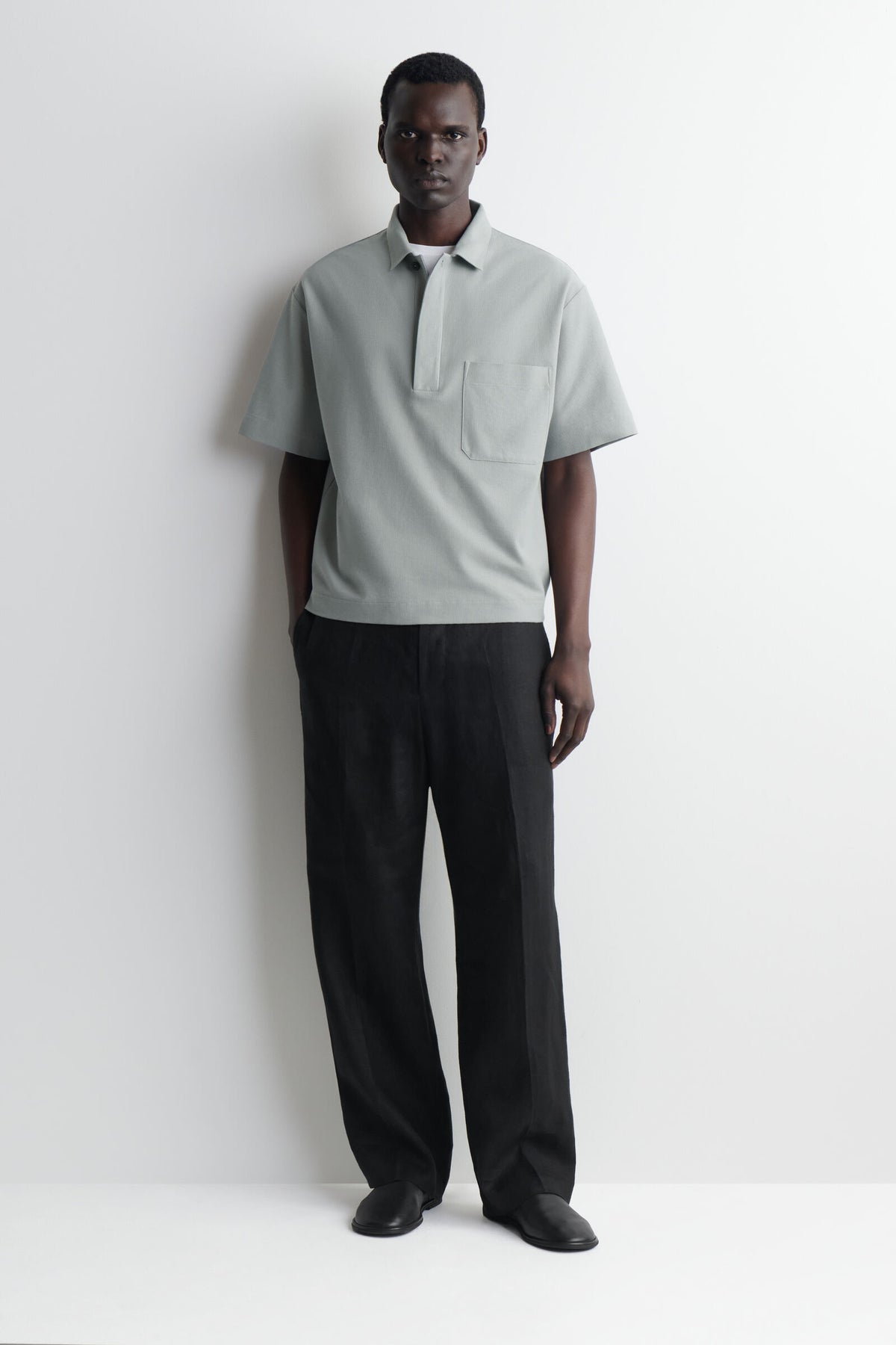 CAMISA DE POLO DE ALGODÓN-PIQUÉ - GRIS
