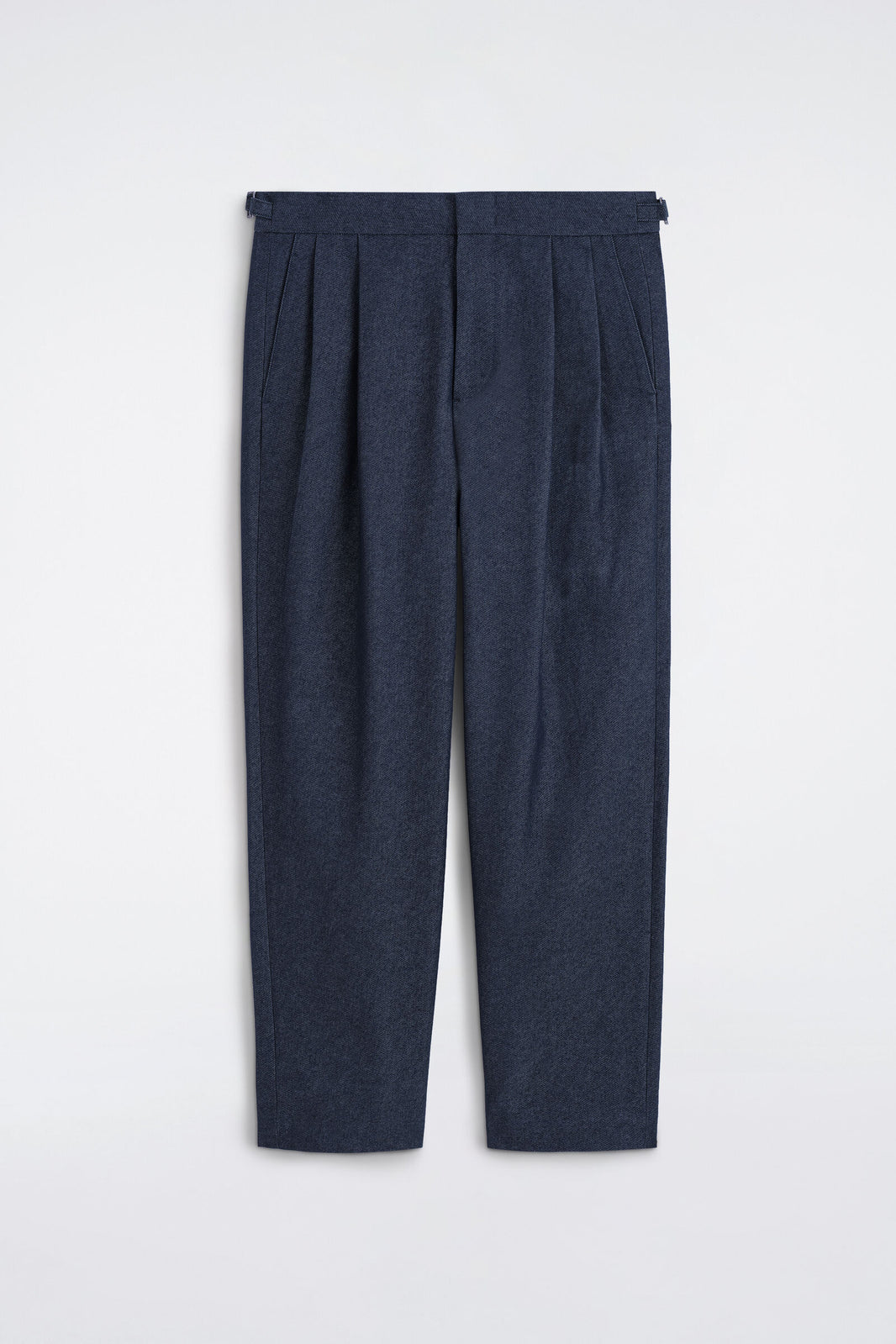 PANTALONES TAPERED DE AJUSTE RELAJADO CON EFECTO DENIM - ÍNDIGO  | DescriptiveStillLife