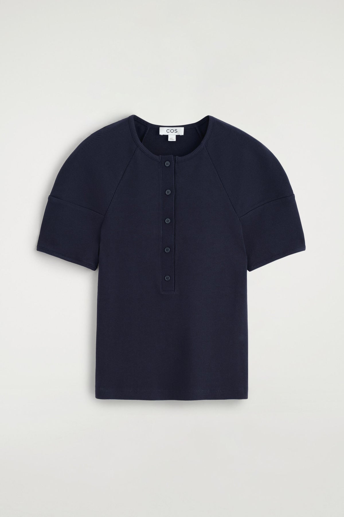 BLUSA HENLEY REDONDA DE JERSEY ACANALADO - AZUL MARINO - StillMedia/DescriptiveStillLife