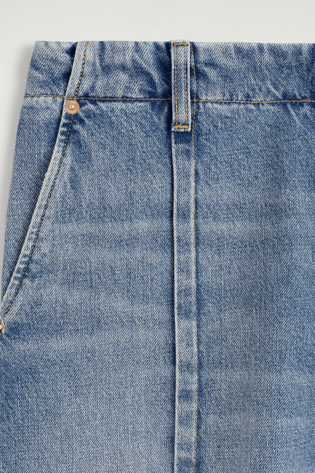 CULOTTES DE MEZCLILLA CON PLIEGUES - AZUL | DescriptiveDetail