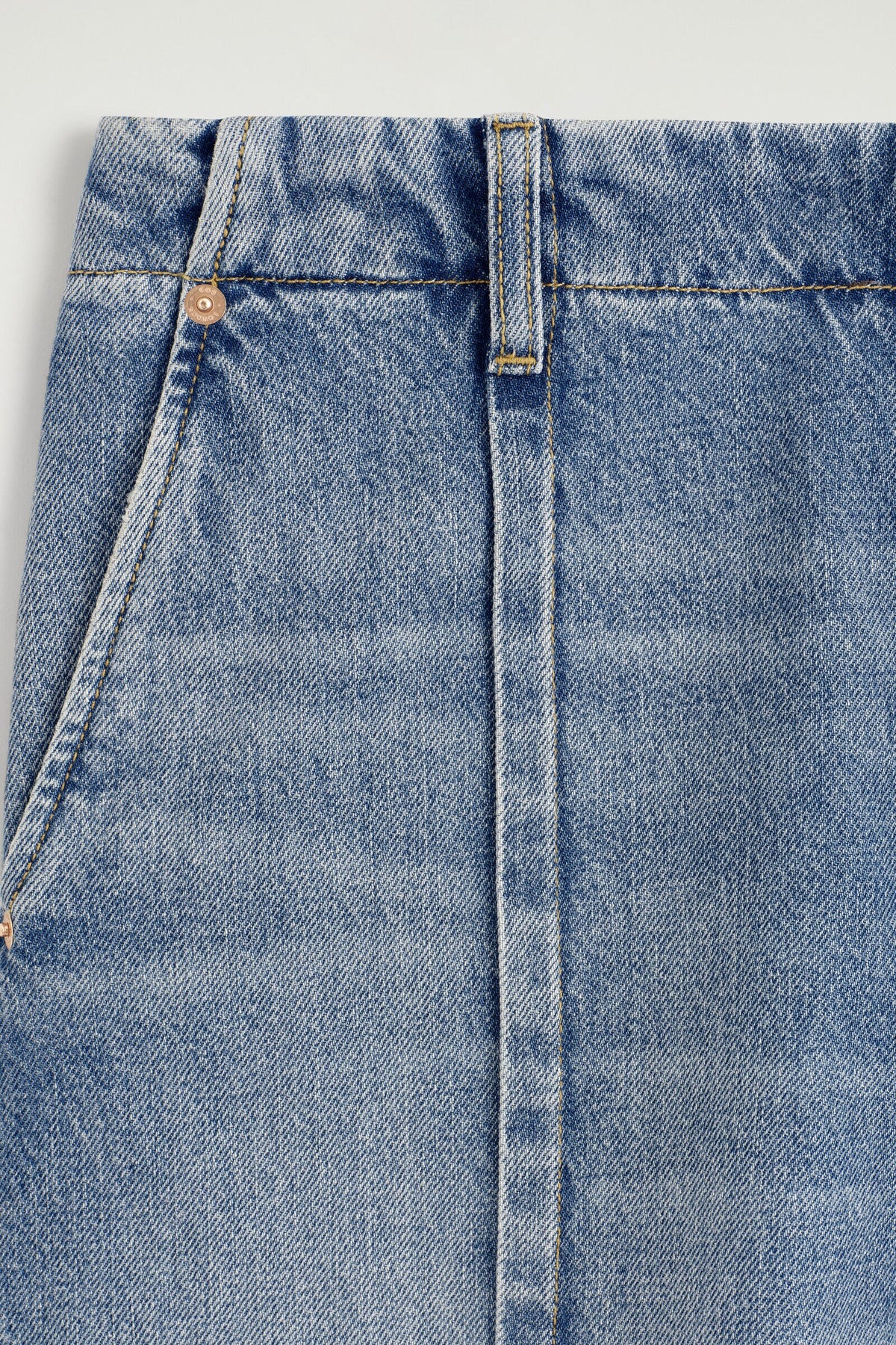 CULOTTES DE MEZCLILLA CON PLIEGUES - AZUL | DescriptiveDetail