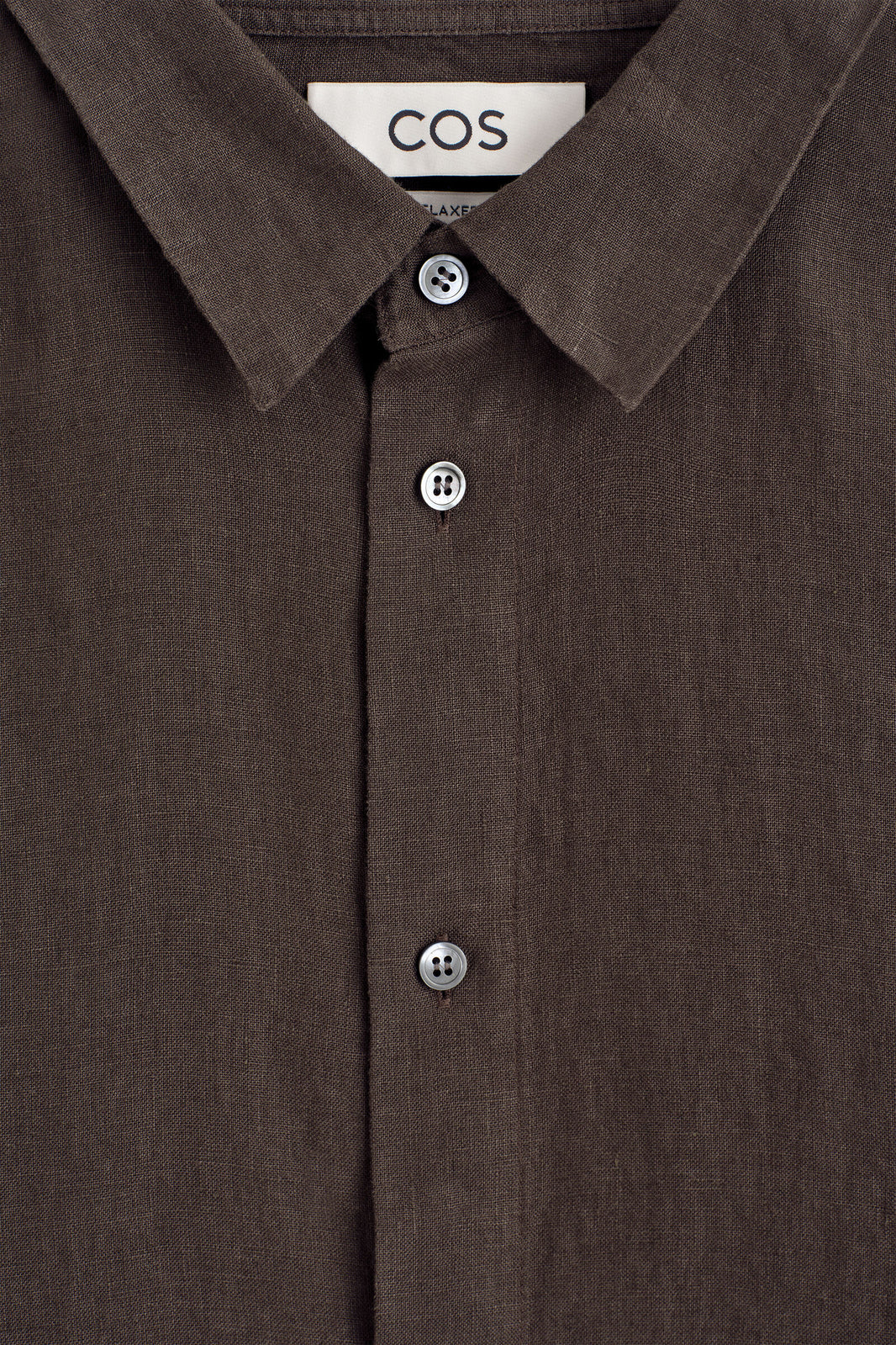 CAMISA DE LINO RELAJADA - MARRÓN | DescriptiveDetail