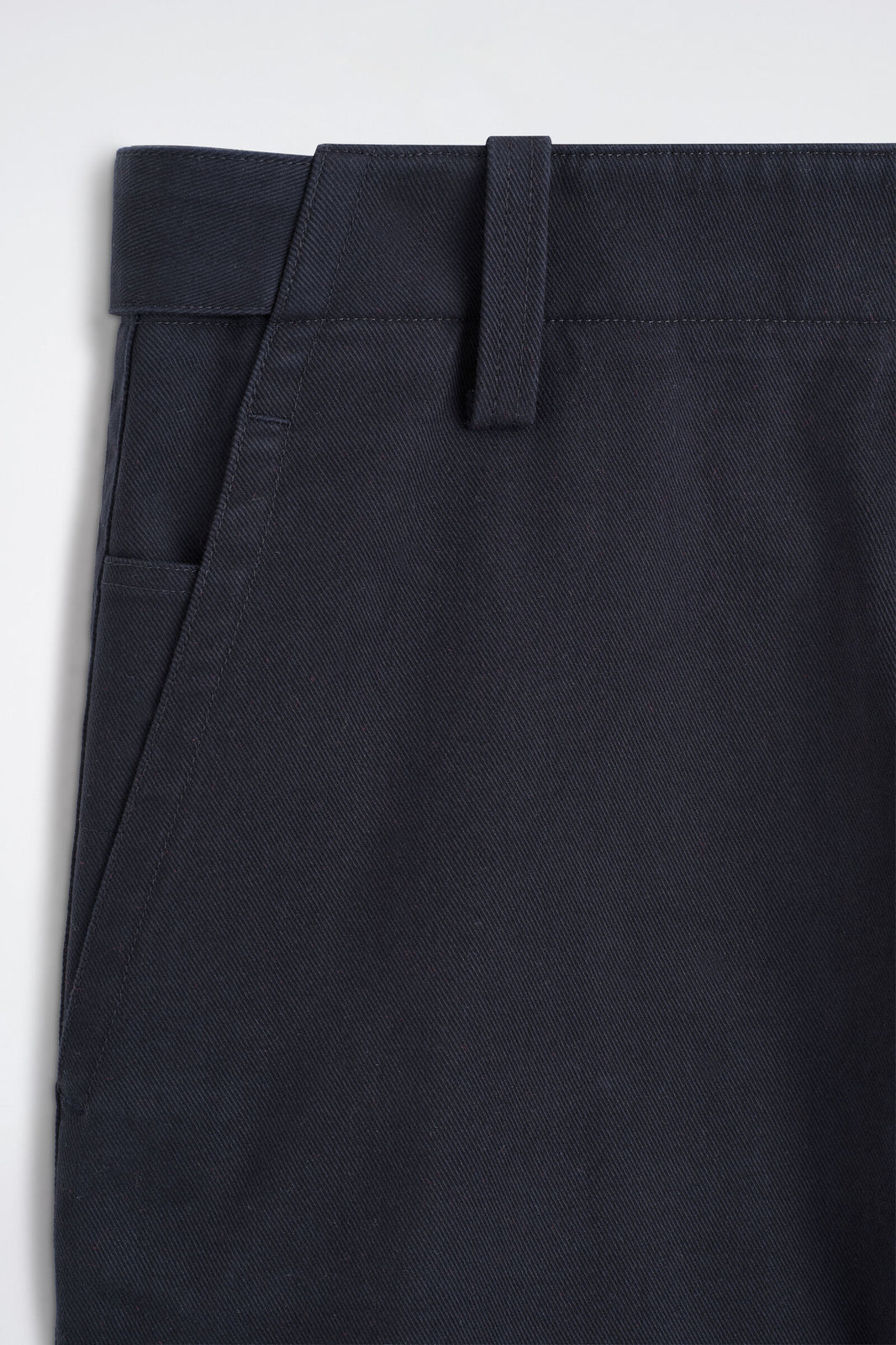 PANTALONES DE ALGODÓN TAILLON DE AJUSTE RELAJADO Y DE PIERNA RECTO - AZUL MARINO | DescriptiveDetail