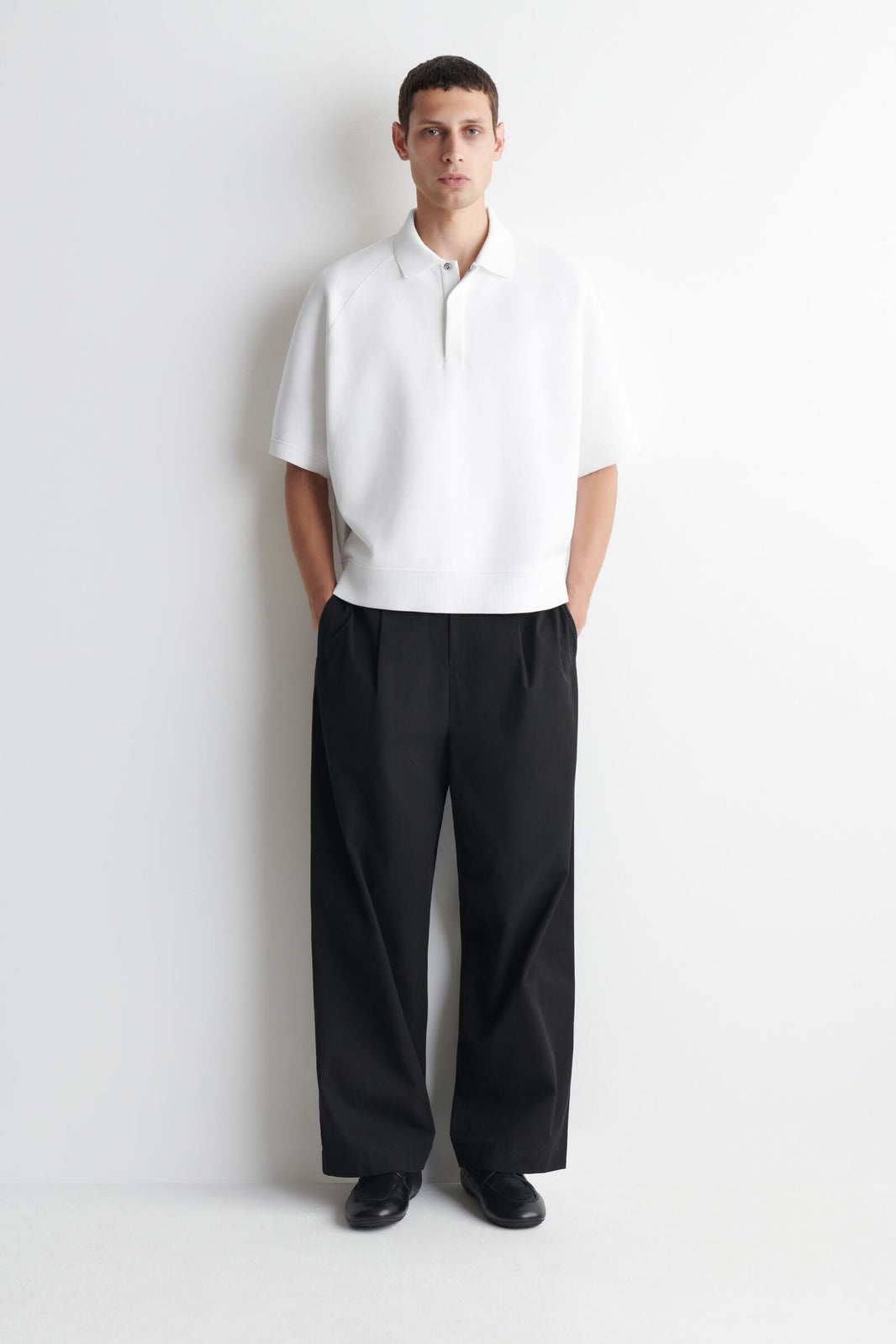 POLO DE SCUBA-JERSEY - BLANCO
