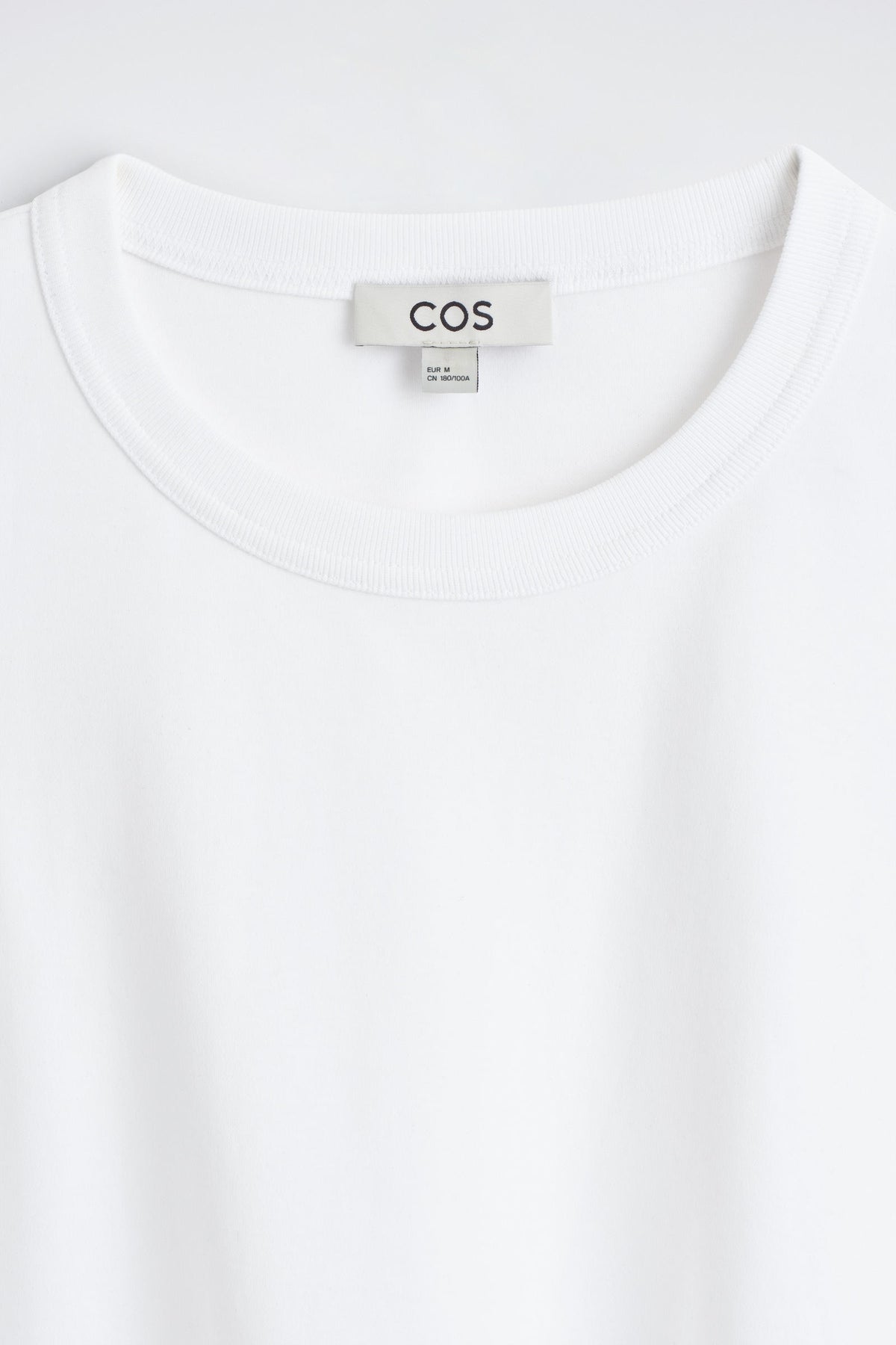 CAMISETA DE JERSEY INTERLOCK RELAJADA DE MANGA LARGA - BLANCO