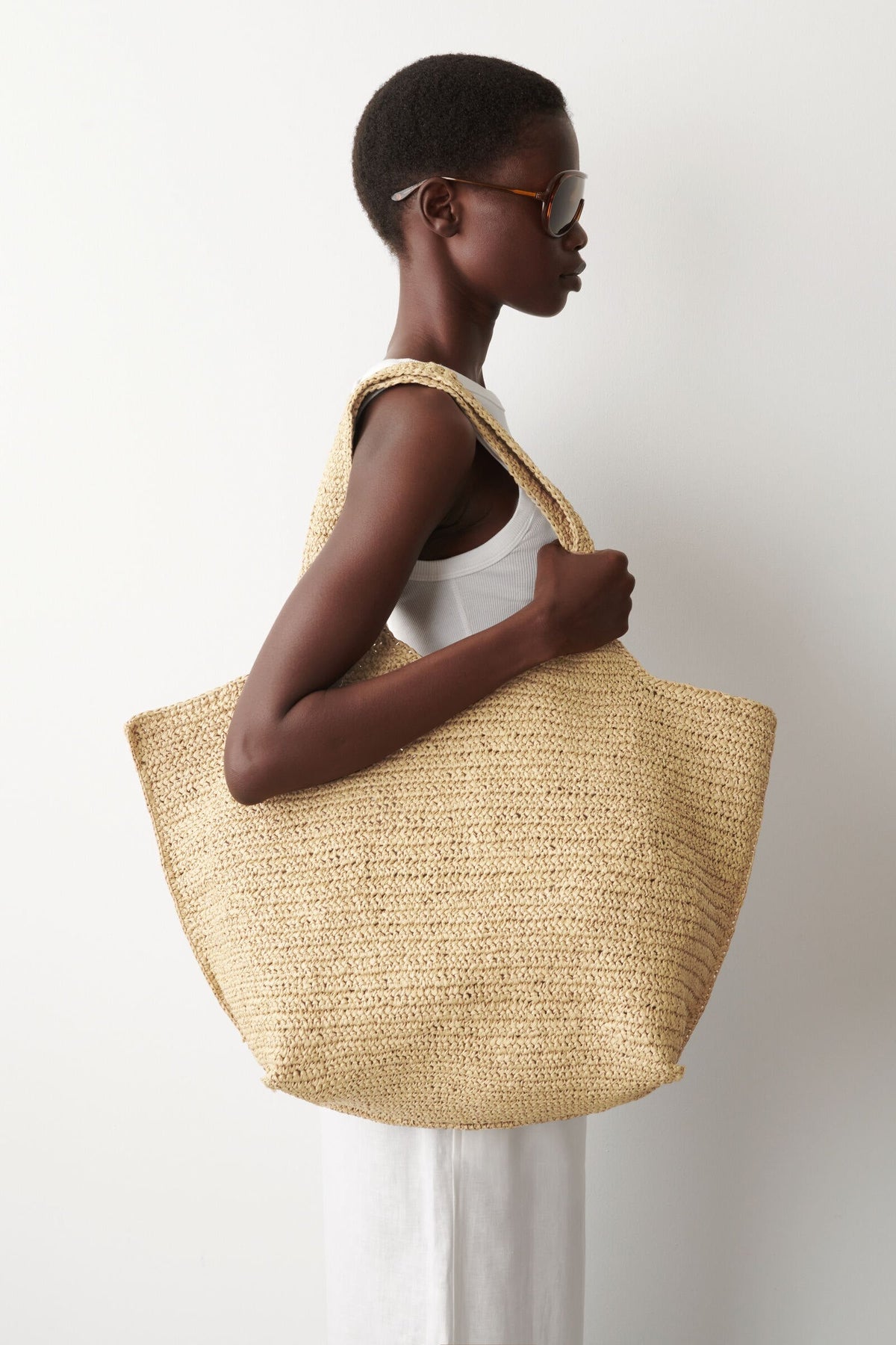 BOLSA TOTE ESCULTÓRICA - PAPEL - BEIGE
