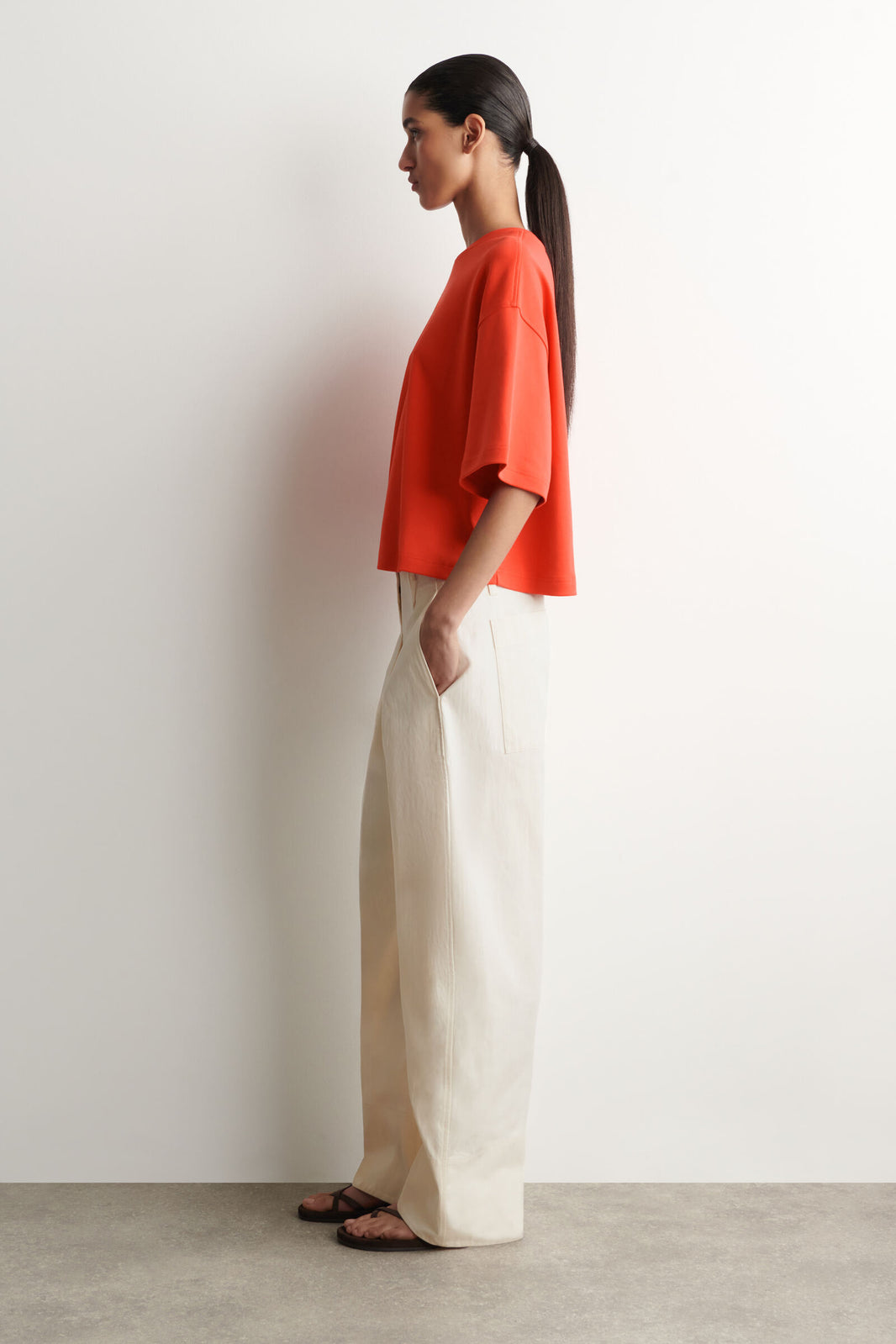 CAMISETA OVERSIZE ALGODÓN - NARANJA