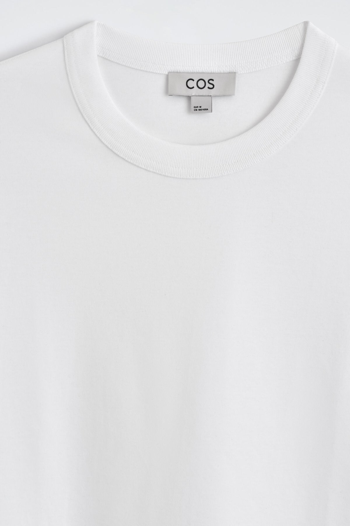 CAMISETA DE ALGODÓN ENTRELAZADO CON CUELLO REDONDO - BLANCO | DescriptiveDetail