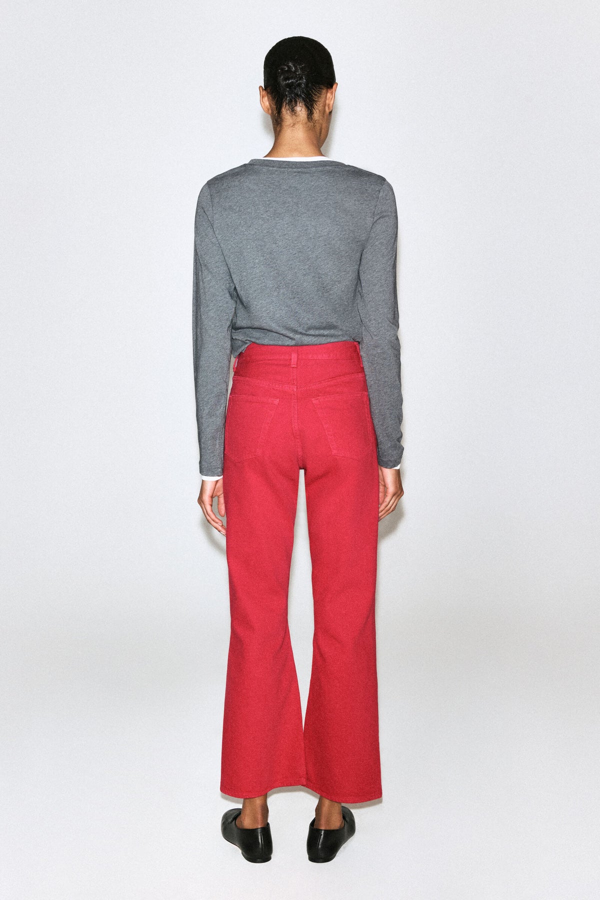 JEANS VALLEY CROP BOOTCUT - ROJO