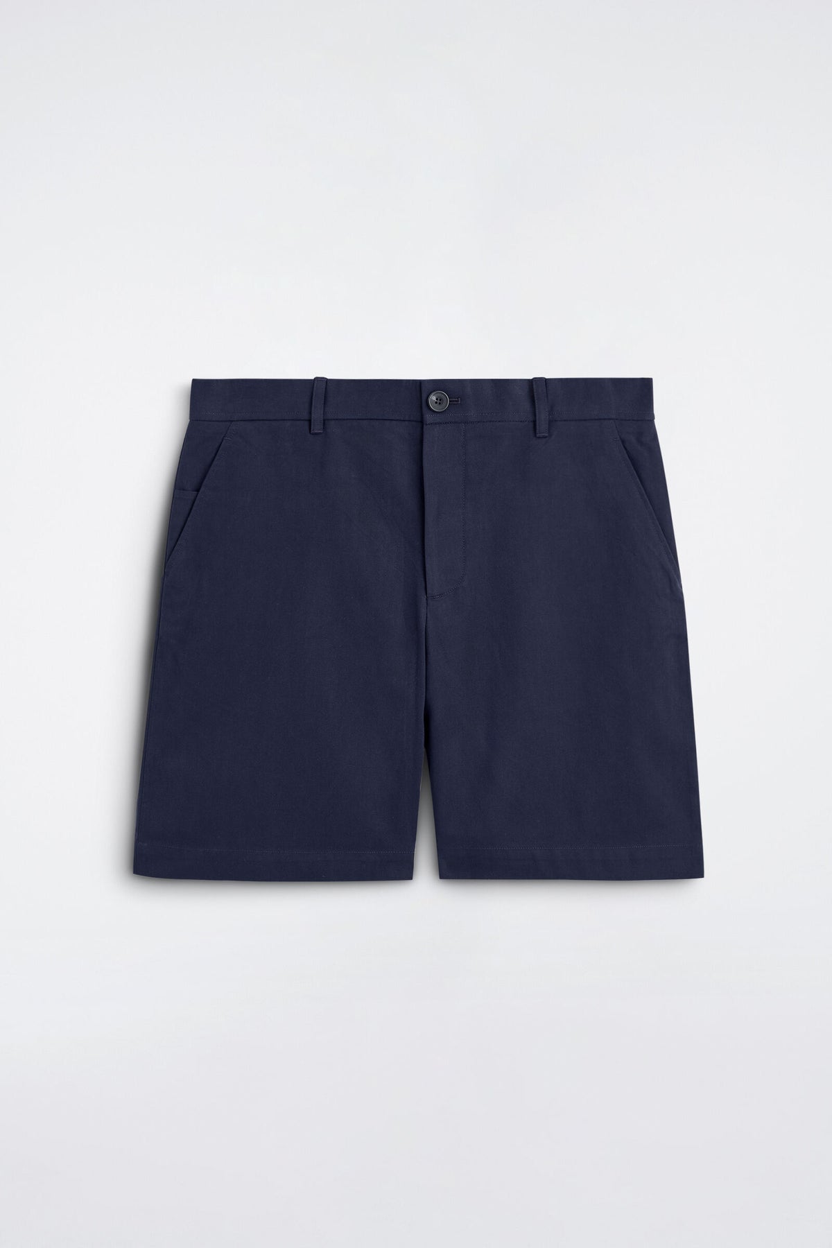 SHORTS DE CHINO DE ALGODÓN DE CORTE RECTO - NAVY | DescriptiveStillLife