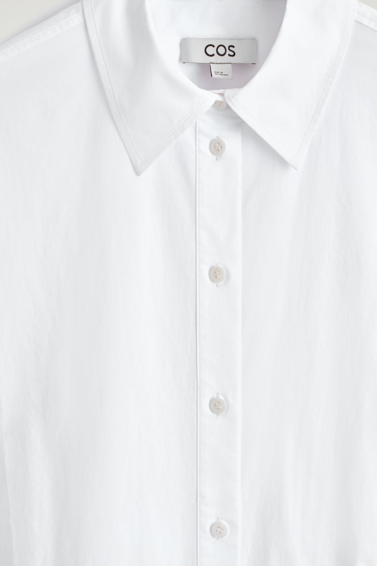 VESTIDO CAMISERO SIN MANGAS DE POPLIN DE ALGODÓN - BLANCO | DescriptiveDetail