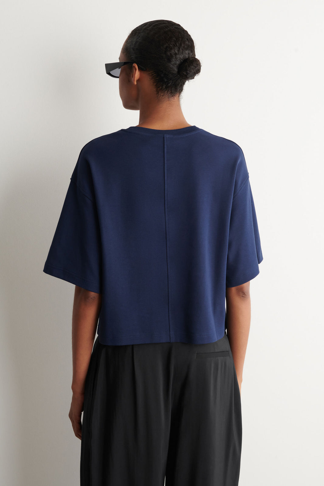 CAMISETA OVERSIZE ALGODÓN - AZUL MARINO
