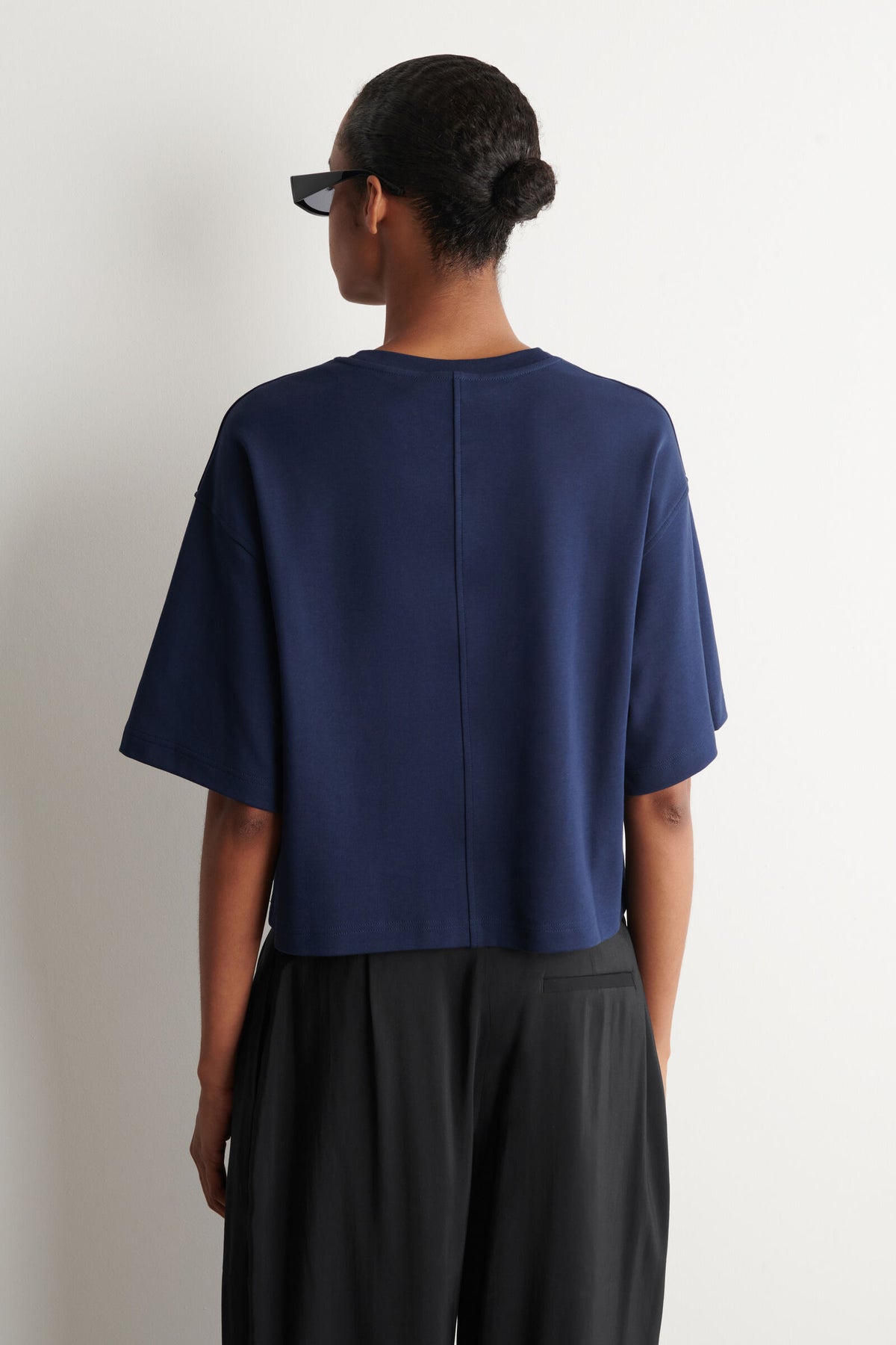 CAMISETA OVERSIZE ALGODÓN - AZUL MARINO