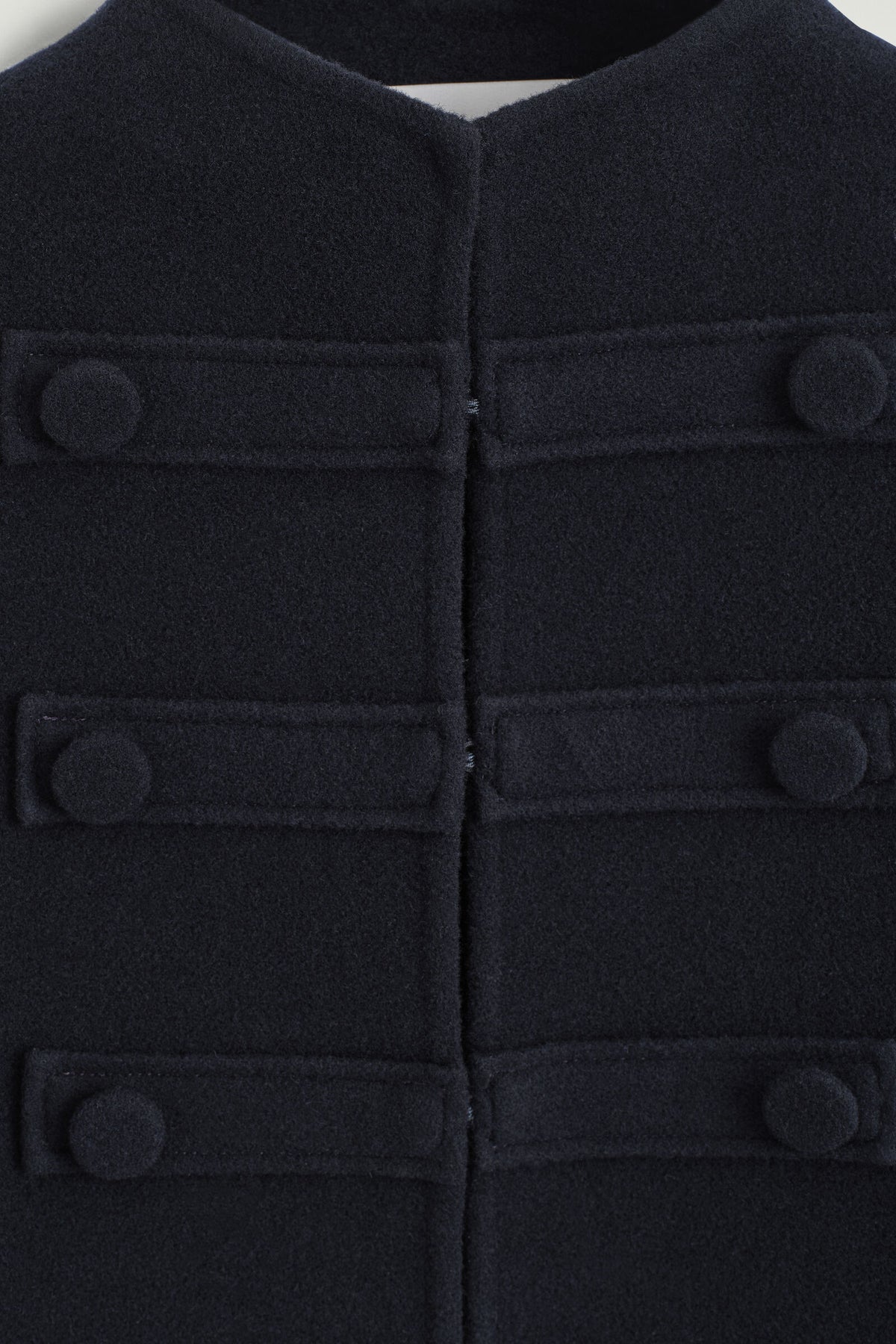 ABRIGO DE LANA REVERSIBLE - AZUL MARINO | DescriptiveDetail