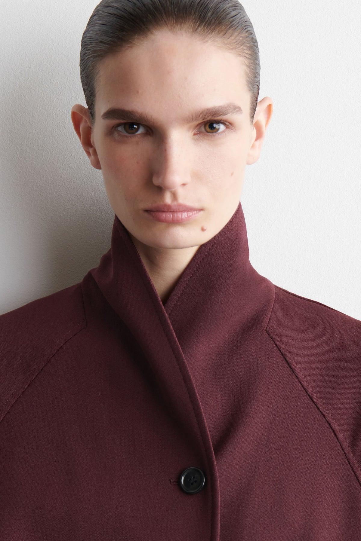 CHAQUETA CON CUELLO DE CHAL DE MEZCLA DE LANA - VINO - StillMedia/Lookbook