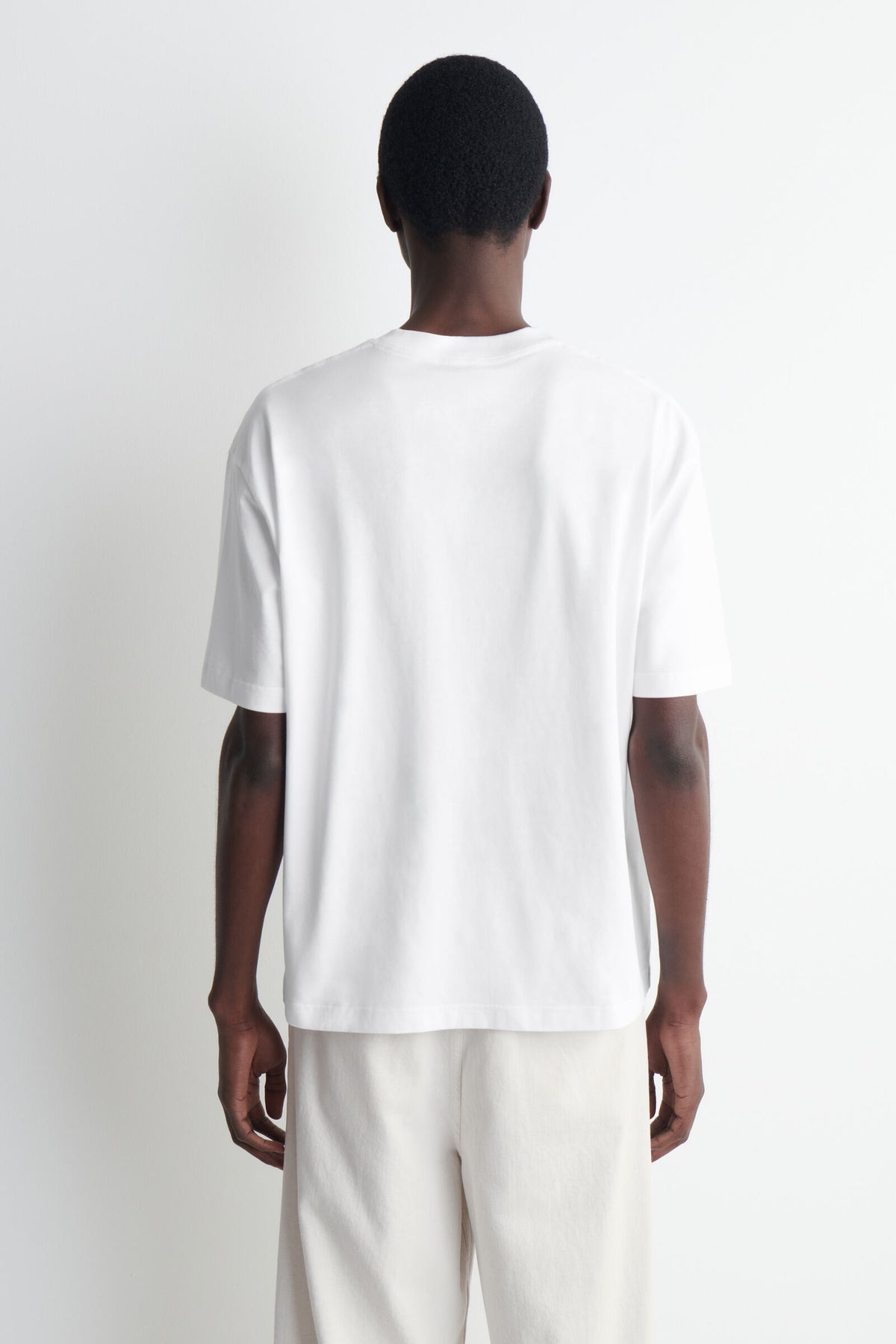 CAMISETA DE ALGODÓN RELAJADA Y LIGERA - BLANCO