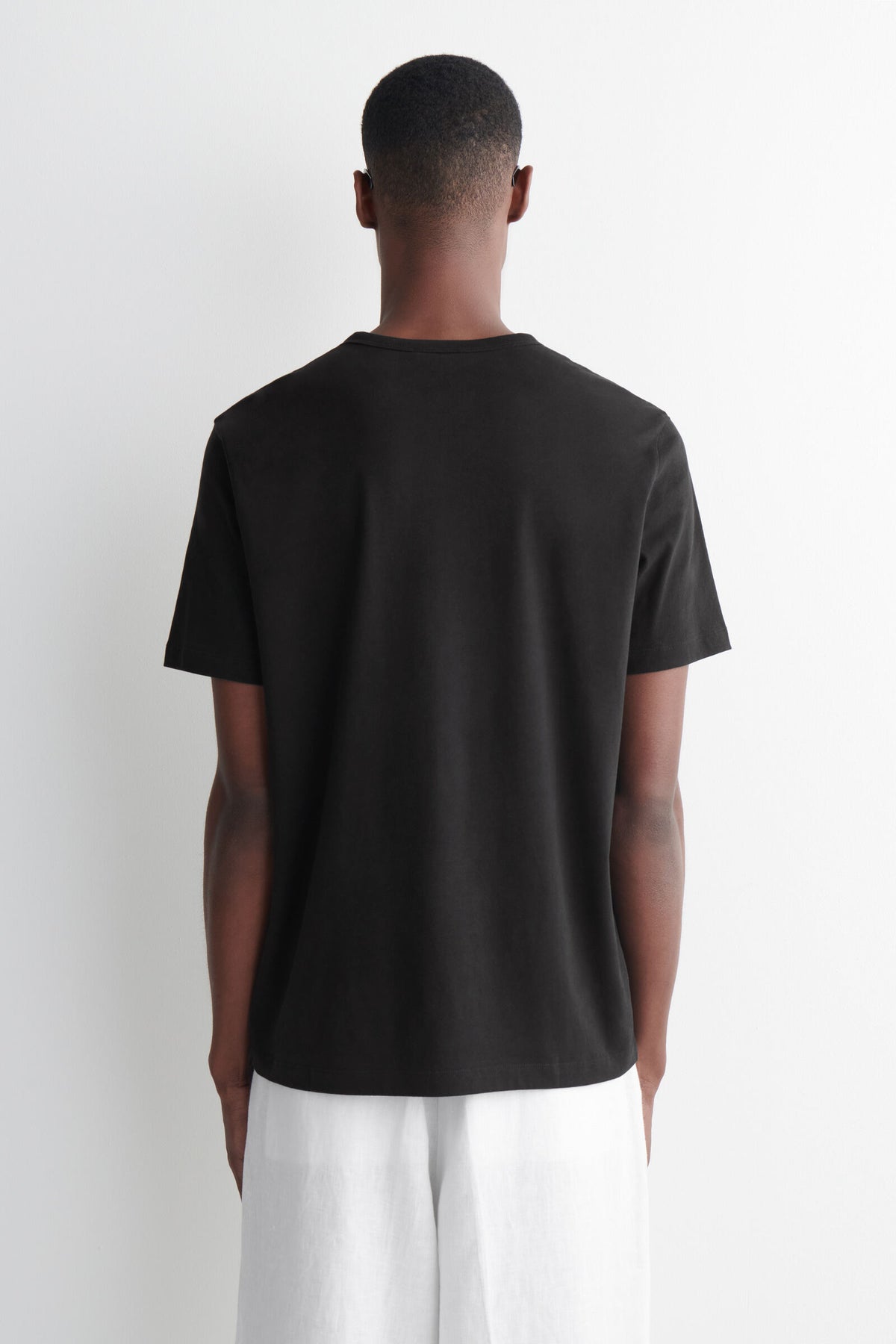 CAMISETA DE ALGODÓN PEINADO - NEGRO