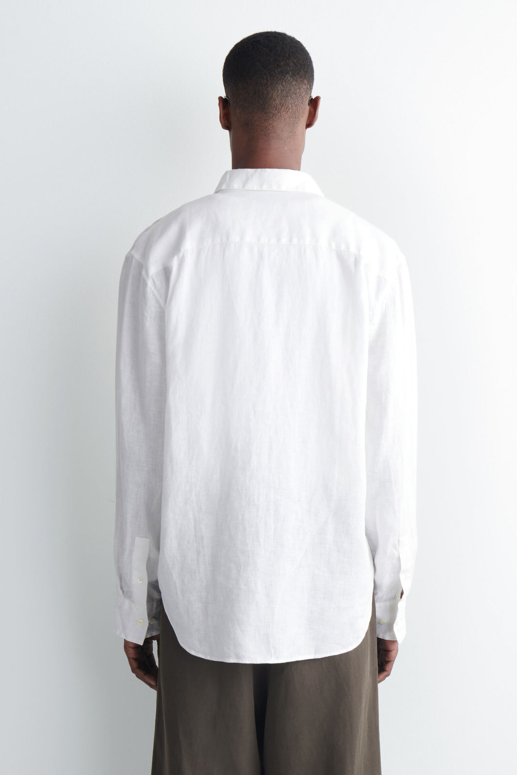 CAMISA DE LINO RELAJADA - BLANCO