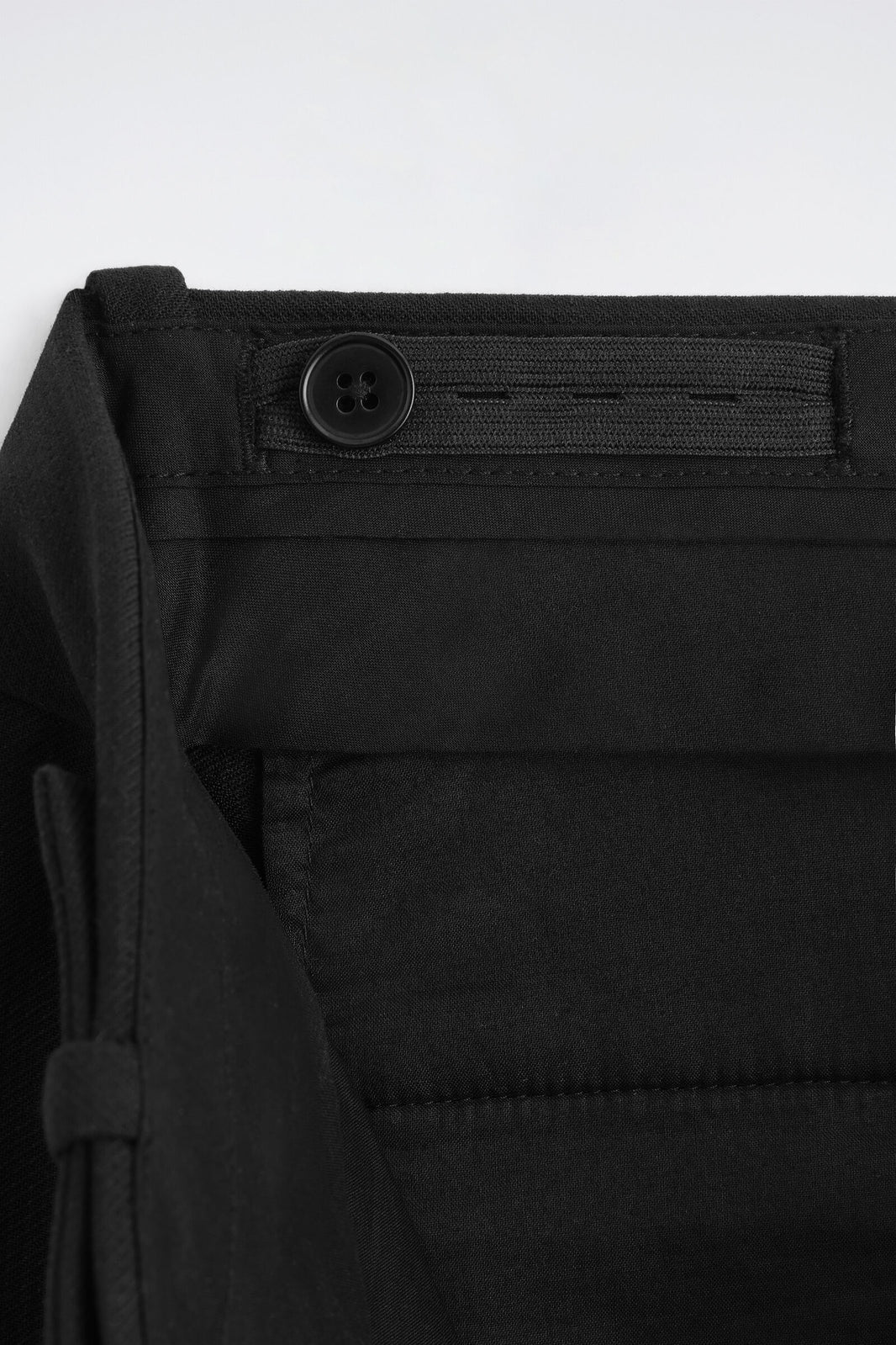 PANTALONES DE MEZCLA DE LANA CON CORTE RELAJADO Y PIERNA RECTA - NEGRO | DescriptiveDetail