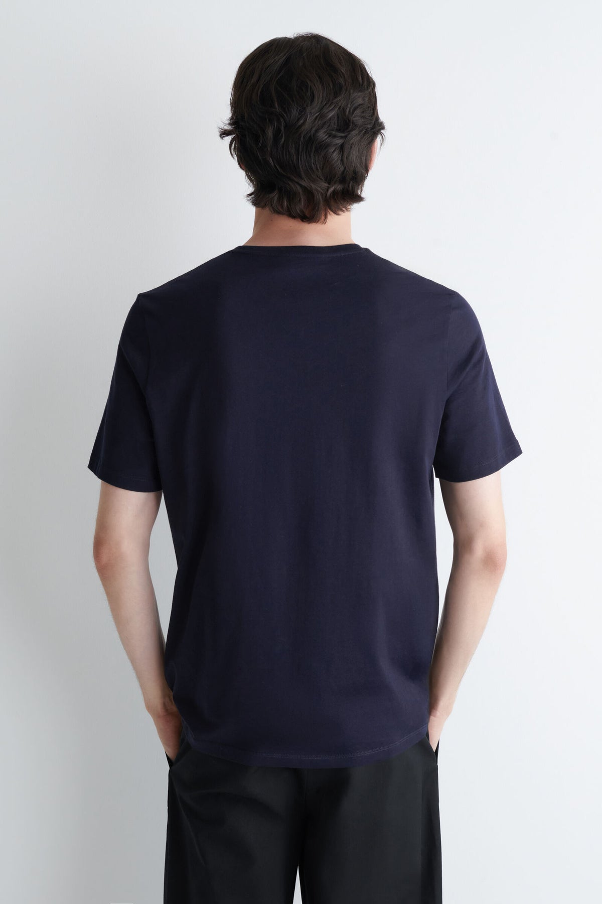3-PACK DE CAMISETAS DE ALGODÓN CON CUELLO REDONDO - AZUL MARINO / BLANCO / GRIS