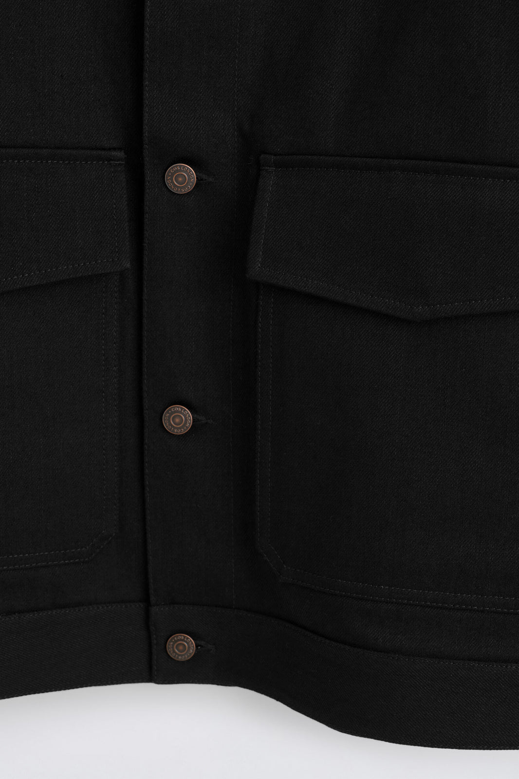 CHAQUETA DE MEZCLILLA RAW SELVEDGE - NEGRO | DescriptiveDetail