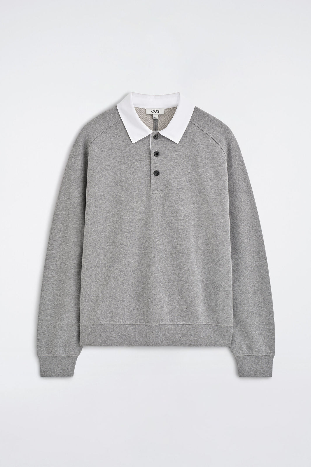 CAMISETA POLO CON CUELLO DE CONTRASTE - GRIS MELANGE | DescriptiveStillLife