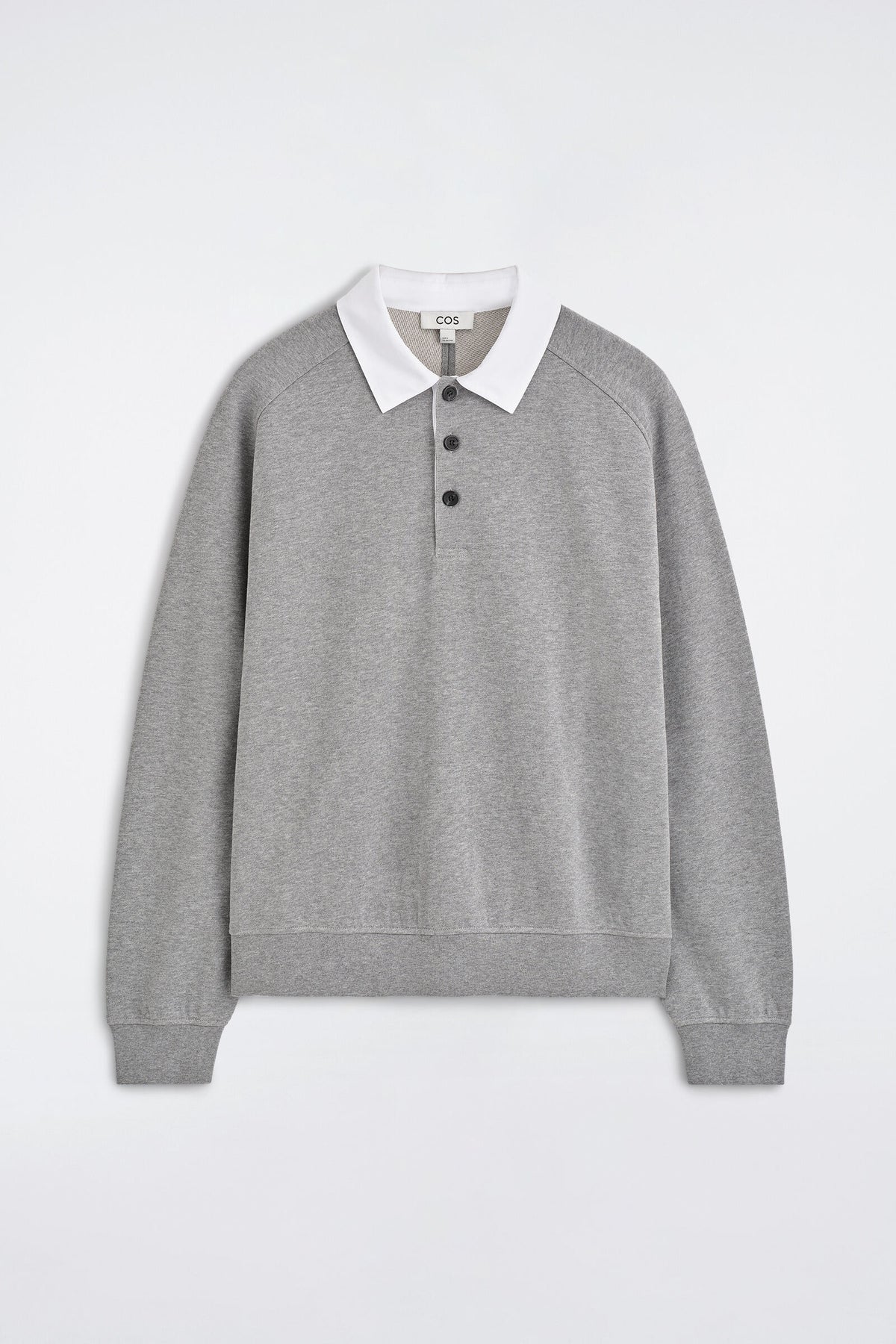 CAMISETA POLO CON CUELLO DE CONTRASTE - GRIS MELANGE | DescriptiveStillLife