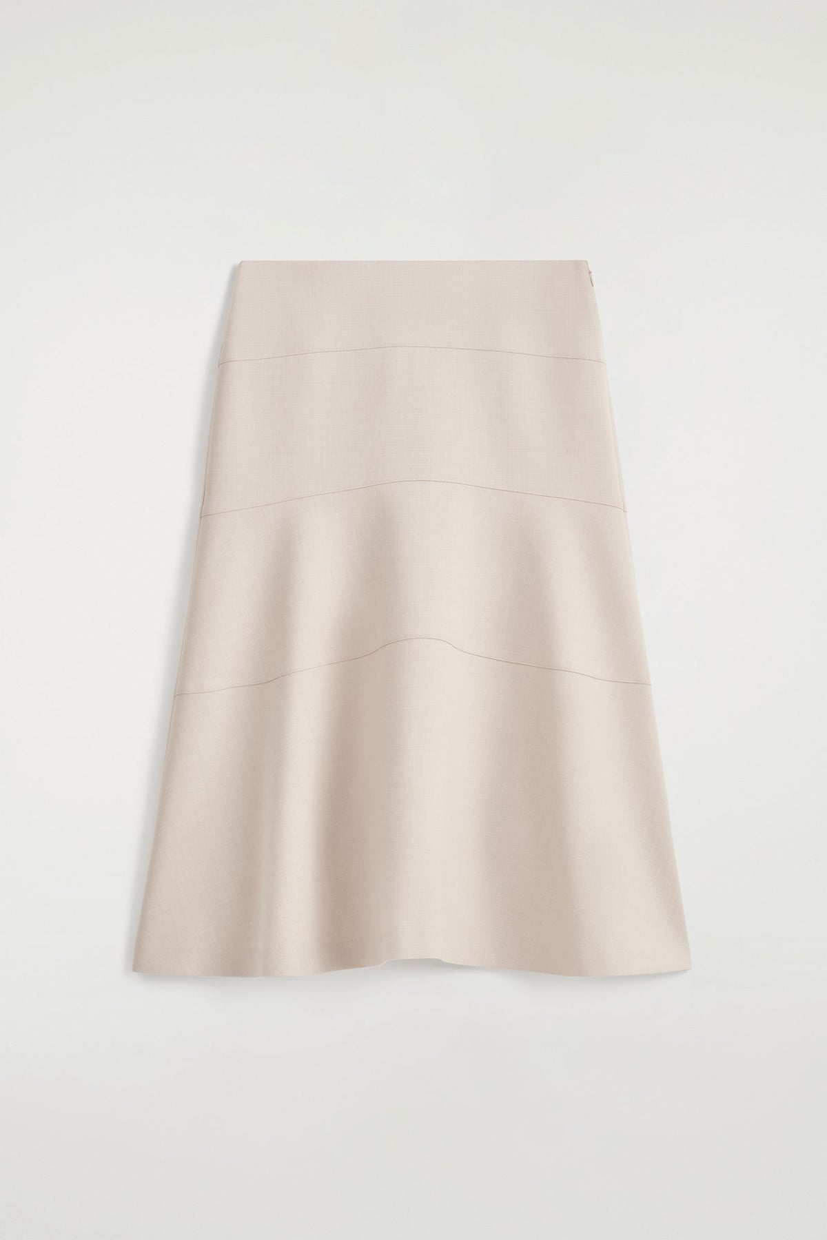 FALDA MIDI CURVA A-LÍNEA - BEIGE CLARO - StillMedia/DescriptiveStillLife