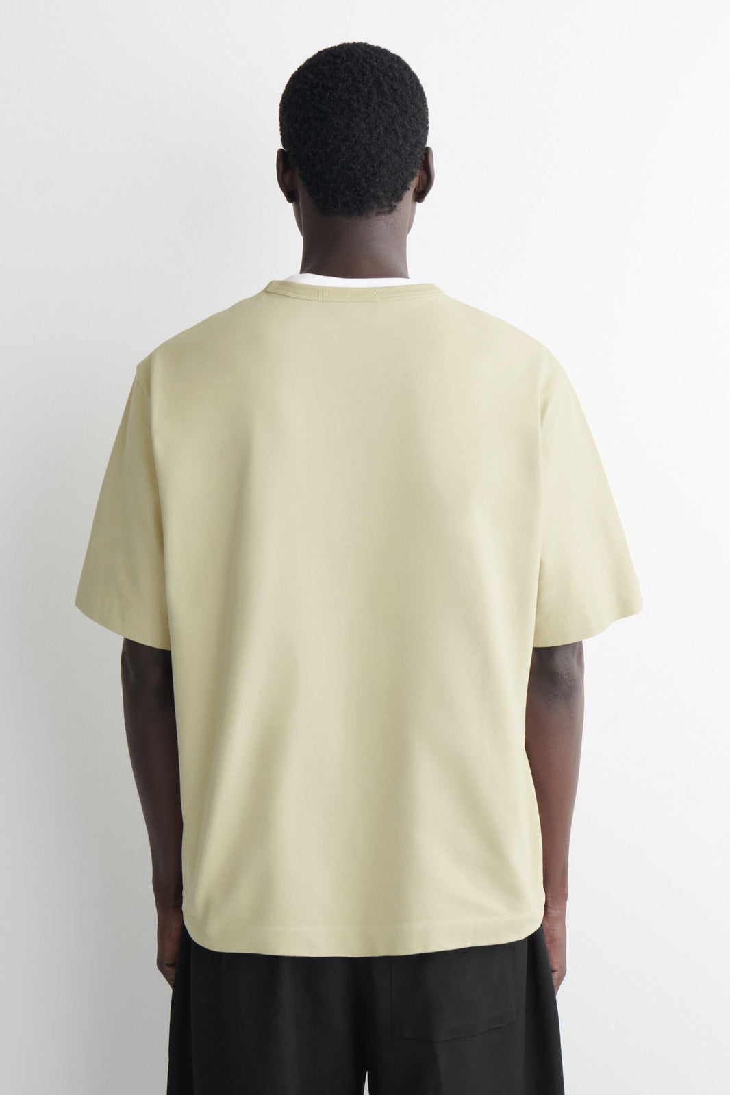 CAMISETA DE ALGODÓN RELAJADO LAVADO - VERDE DESGASTADO