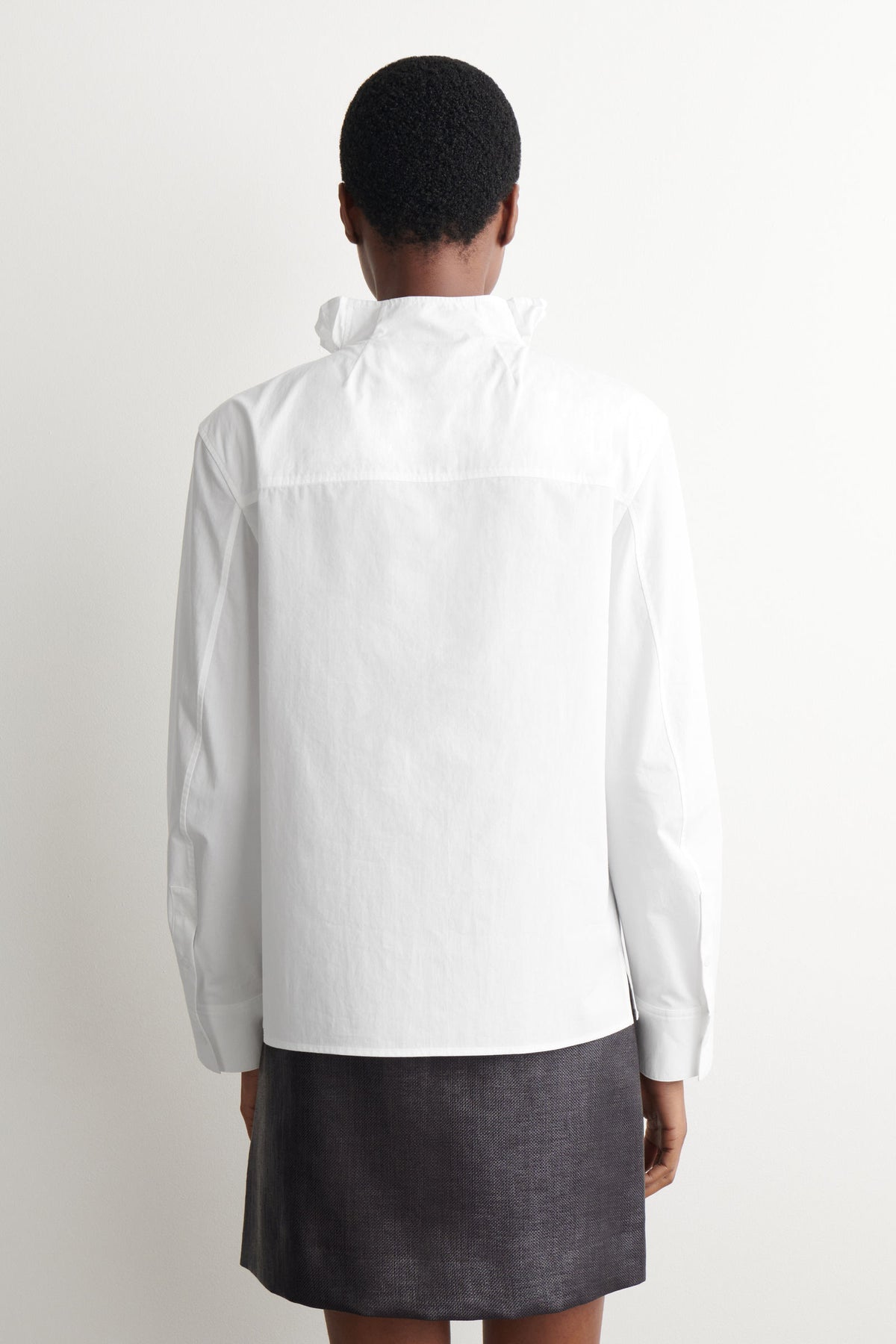 BLUSA DE ALGODÓN CON PLIEGUES - BLANCO - StillMedia/Lookbook