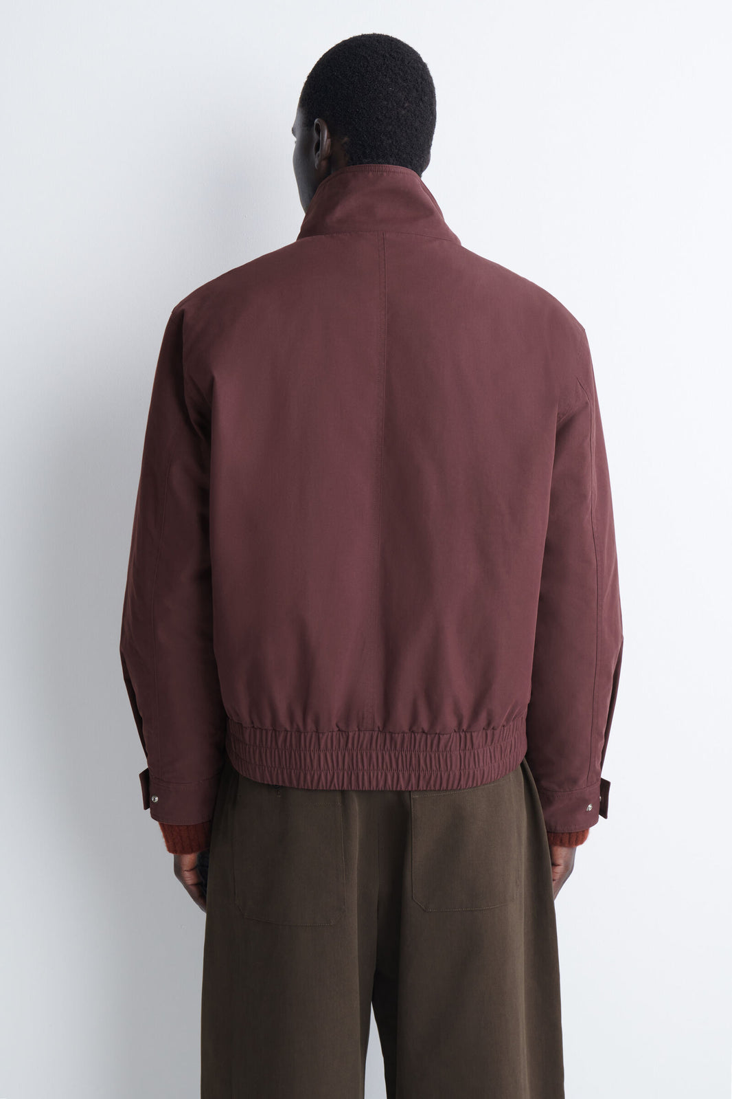 CHAQUETA BOMBER ACOLCHADA DE CUELLO ALTO - BURDEOS