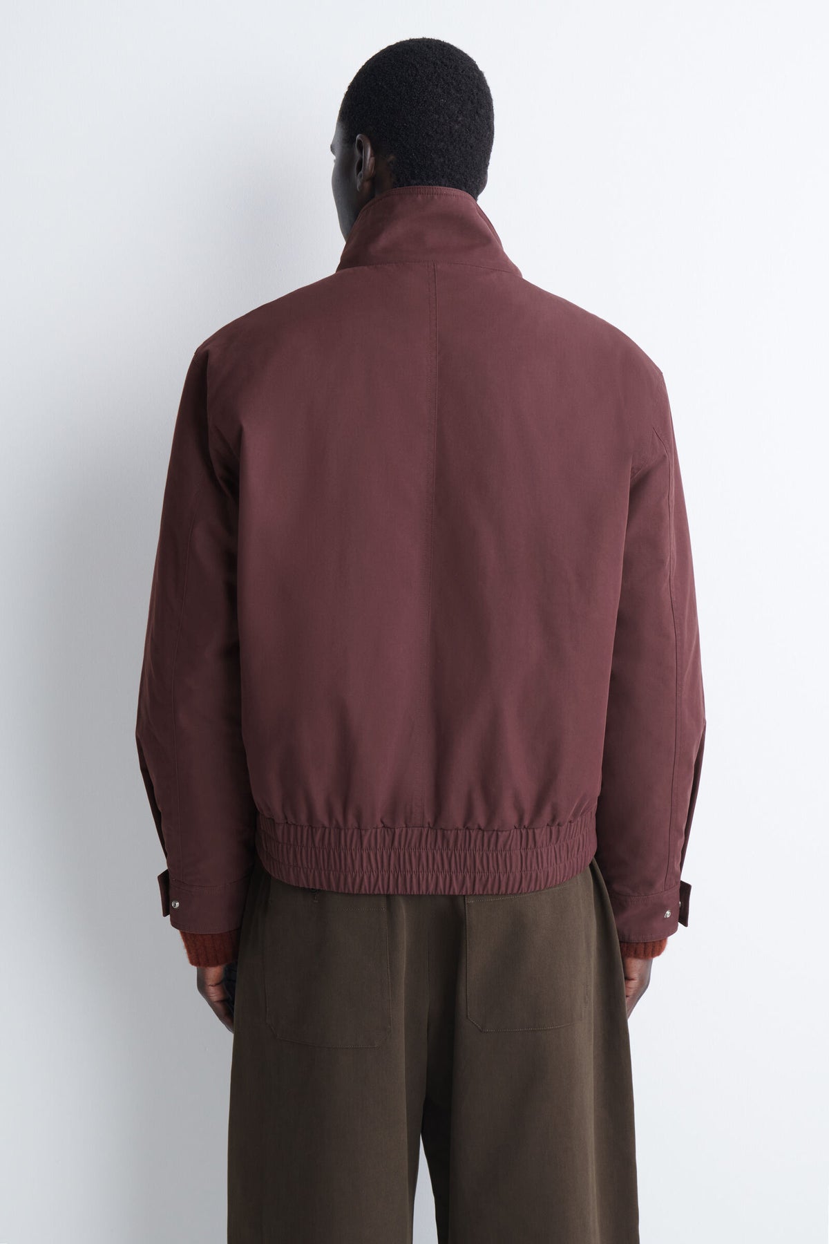 CHAQUETA BOMBER ACOLCHADA DE CUELLO ALTO - BURDEOS