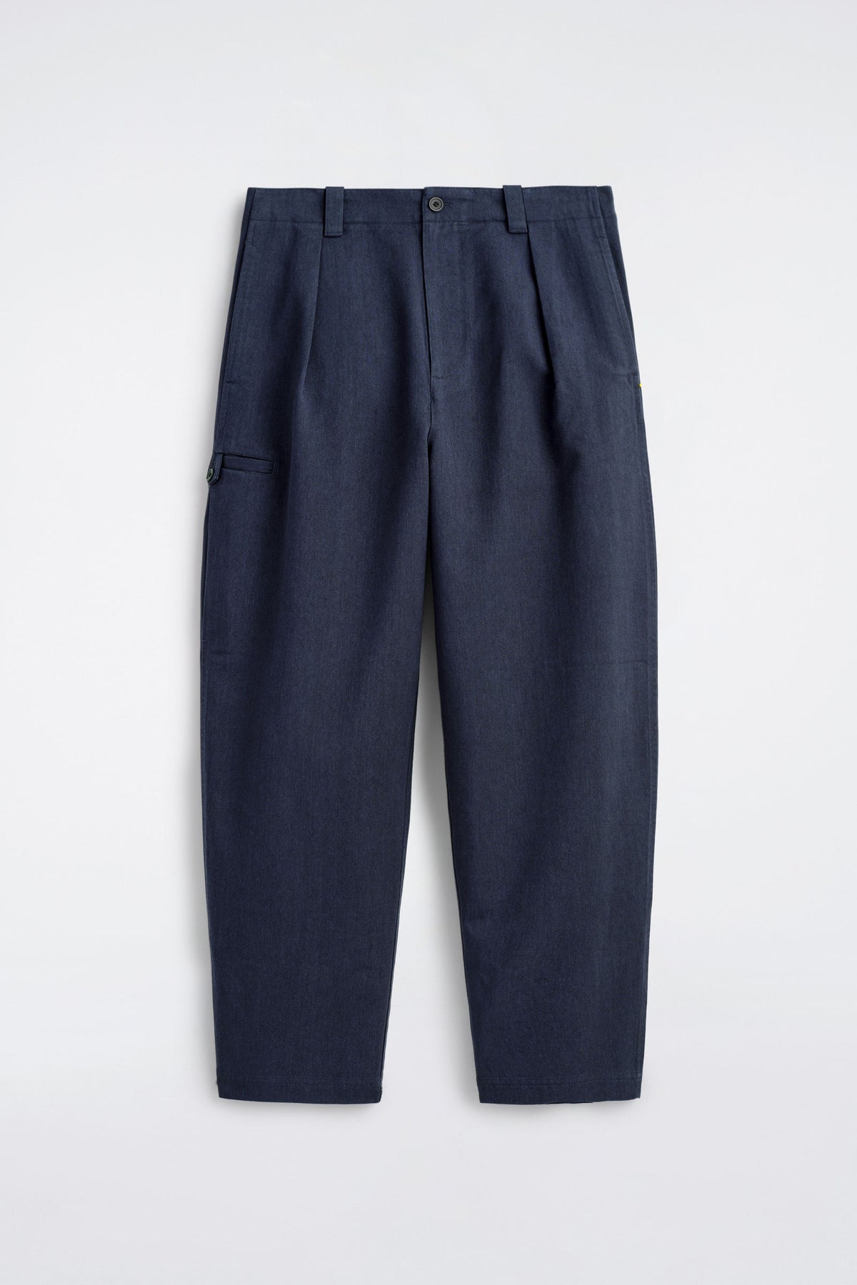 PANTALONES UTILITY DE CORTE BARRIL EN MEZCLA DE ALGODÓN - AZUL MARINO - StillMedia/DescriptiveStillLife
