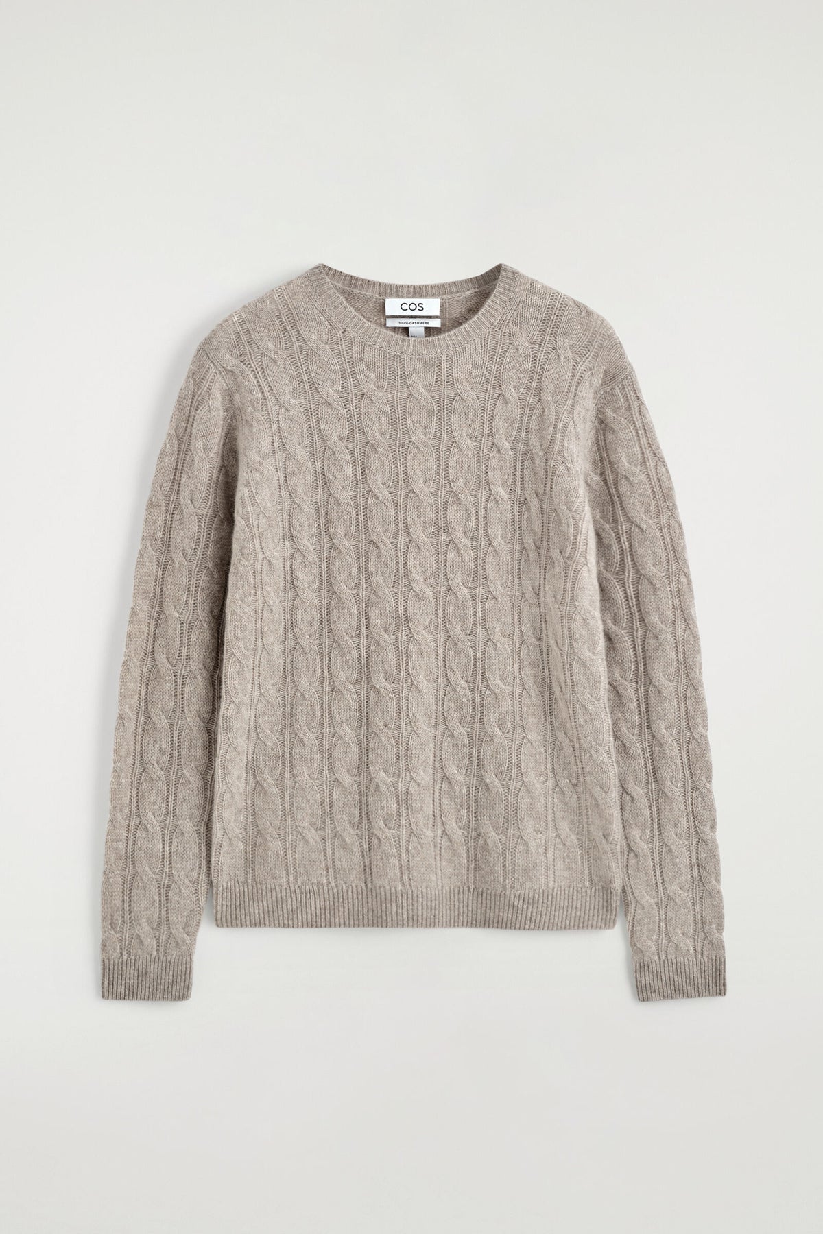 SUÉTER DE CASHMERE TEJIDO DE TRENZA - BEIGE | DescriptiveStillLife