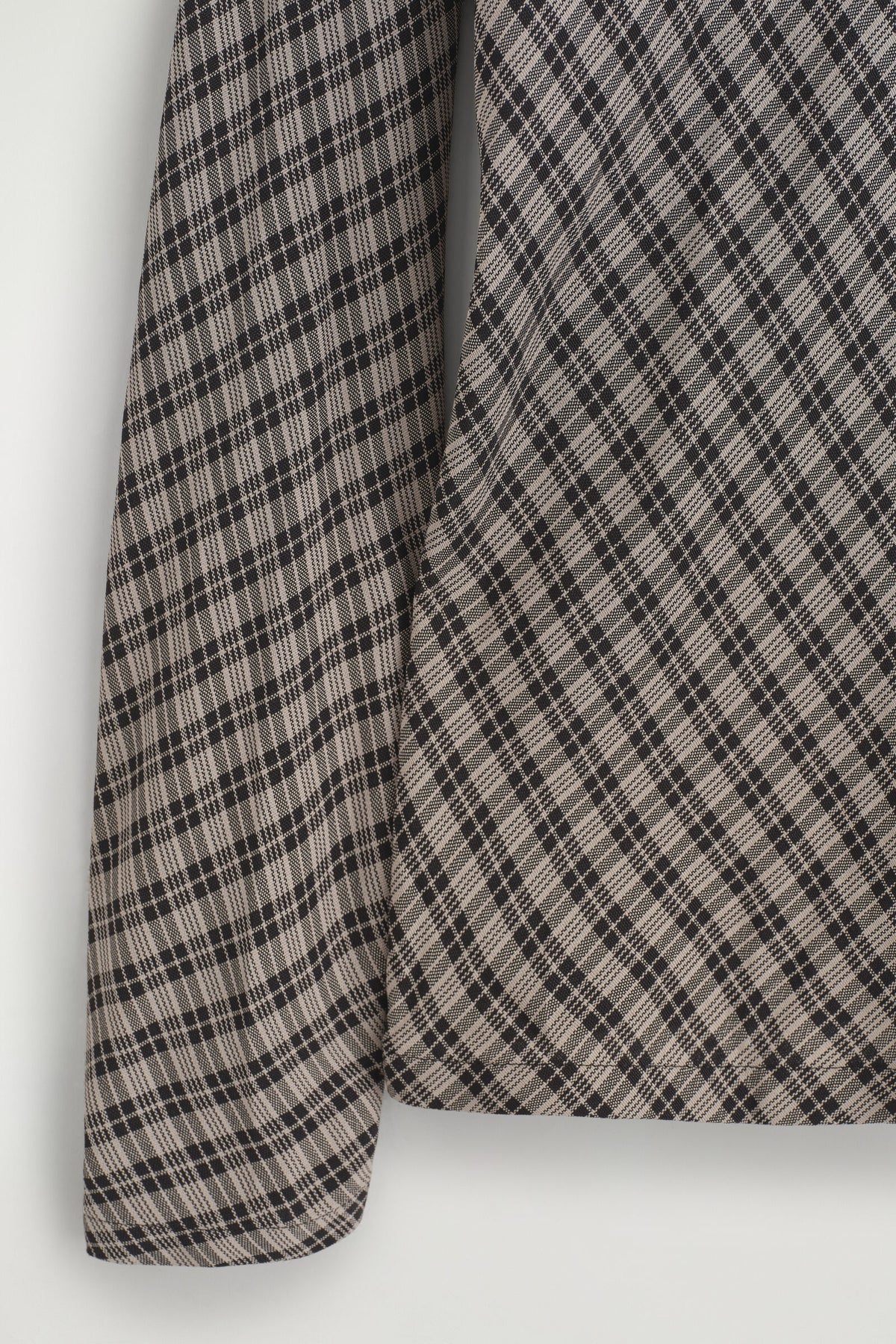 BLUSA CUADROS DRAPEADA - GRIS / A CUADROS | DescriptiveDetail
