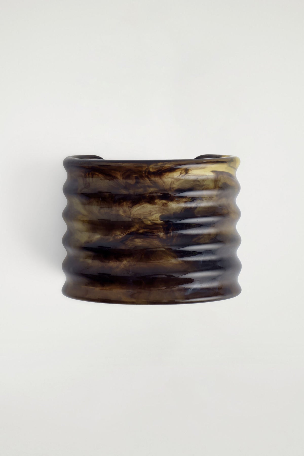 BRAZALETE  ONDULADO - MARRÓN / VETEADO