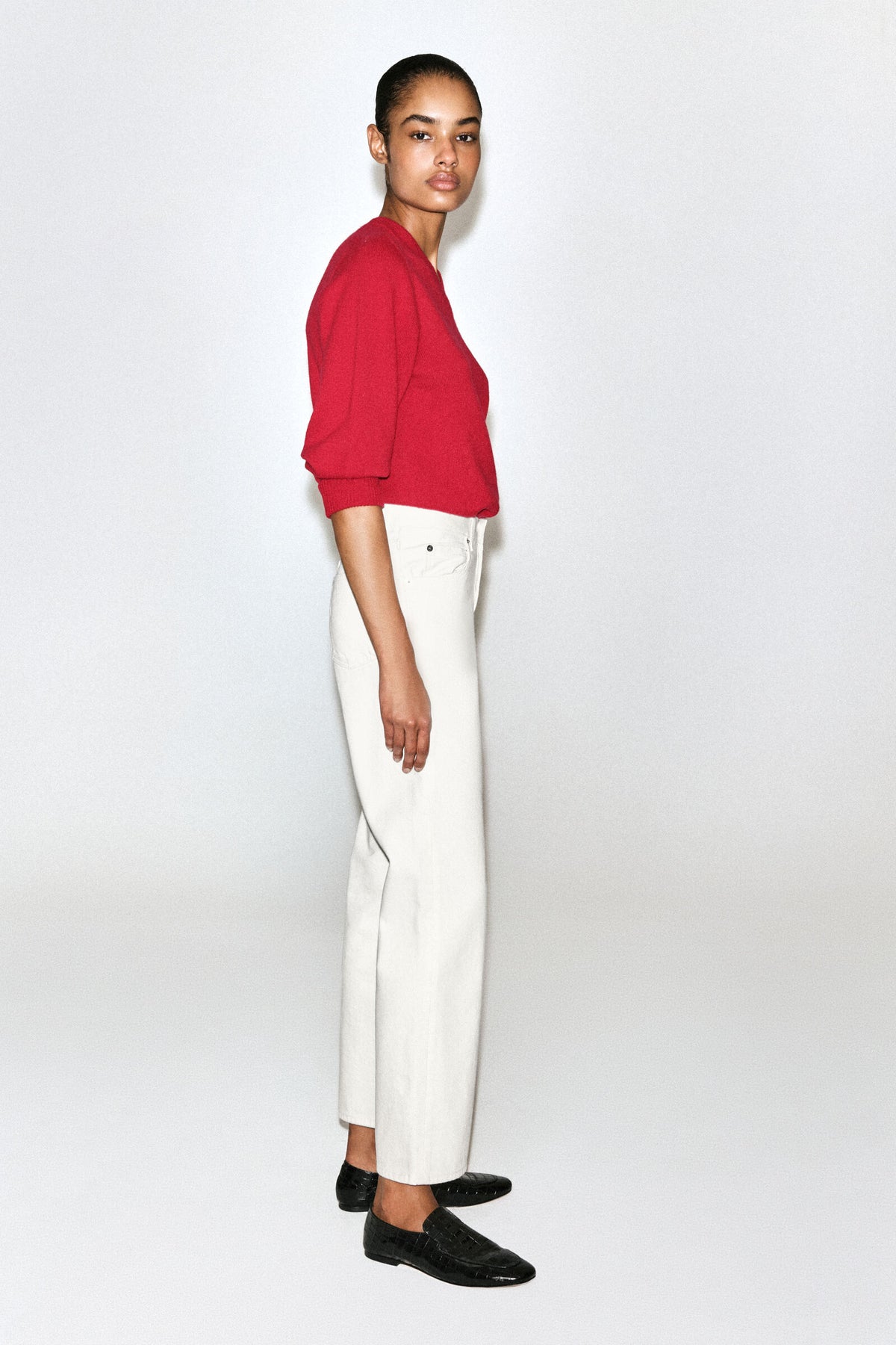 JEANS VALLEY CROP BOOTCUT - BLANCO