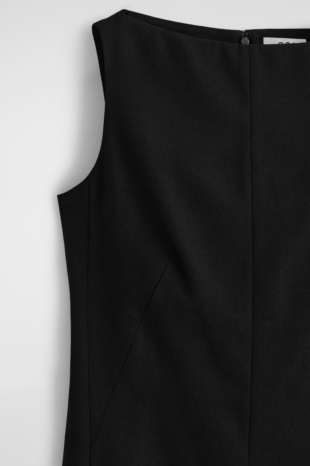 VESTIDO MINI DE MEZCLA DE LANA MERINO - NEGRO | DescriptiveDetail